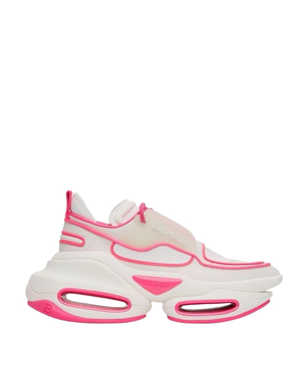 BALMAIN Белые текстильные кроссовки, фото 1