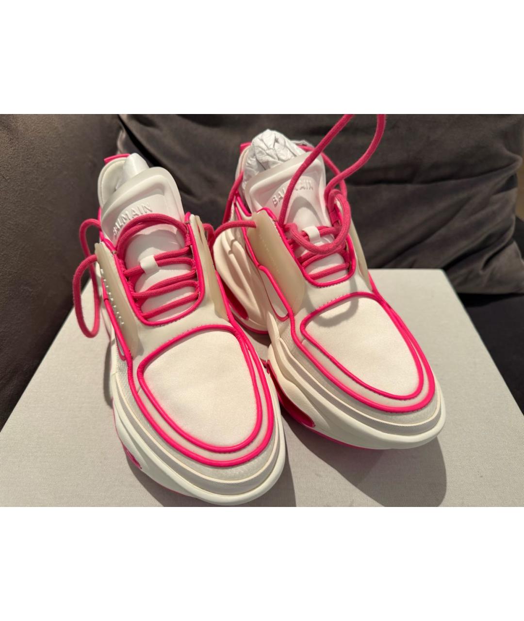 BALMAIN Белые текстильные кроссовки, фото 3