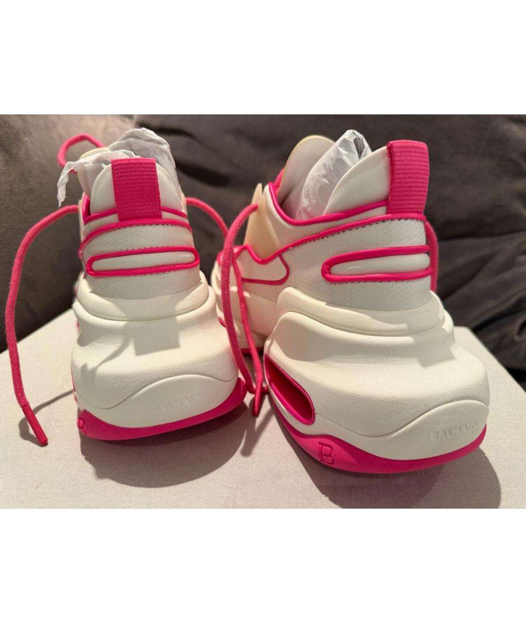 BALMAIN Белые текстильные кроссовки, фото 5