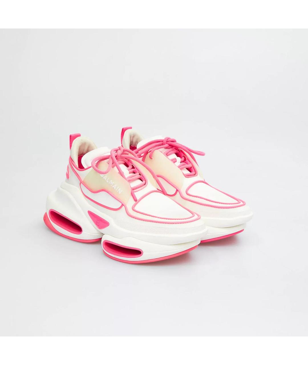 BALMAIN Белые текстильные кроссовки, фото 2