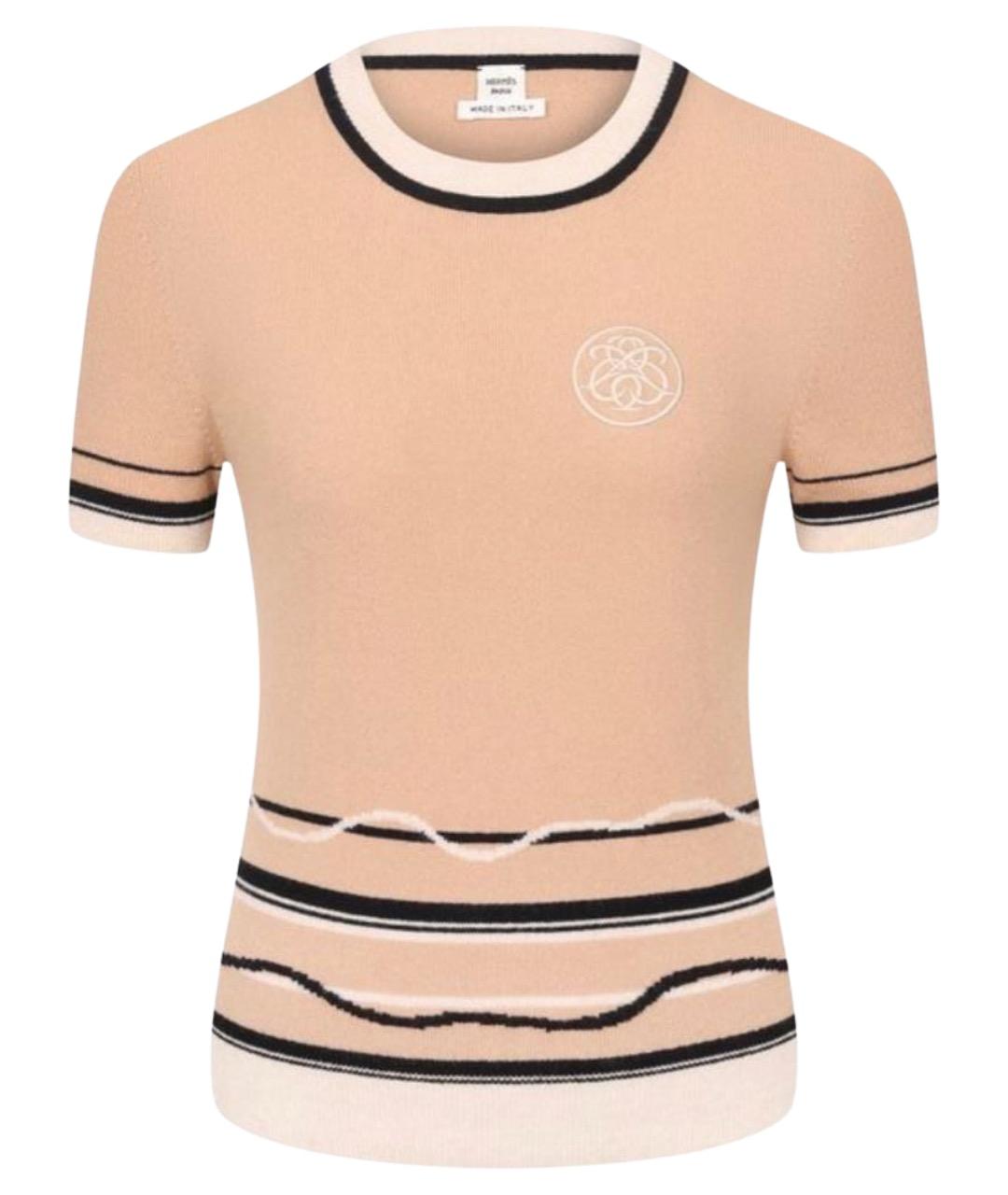 HERMES Бежевый кашемировый джемпер / свитер, фото 1