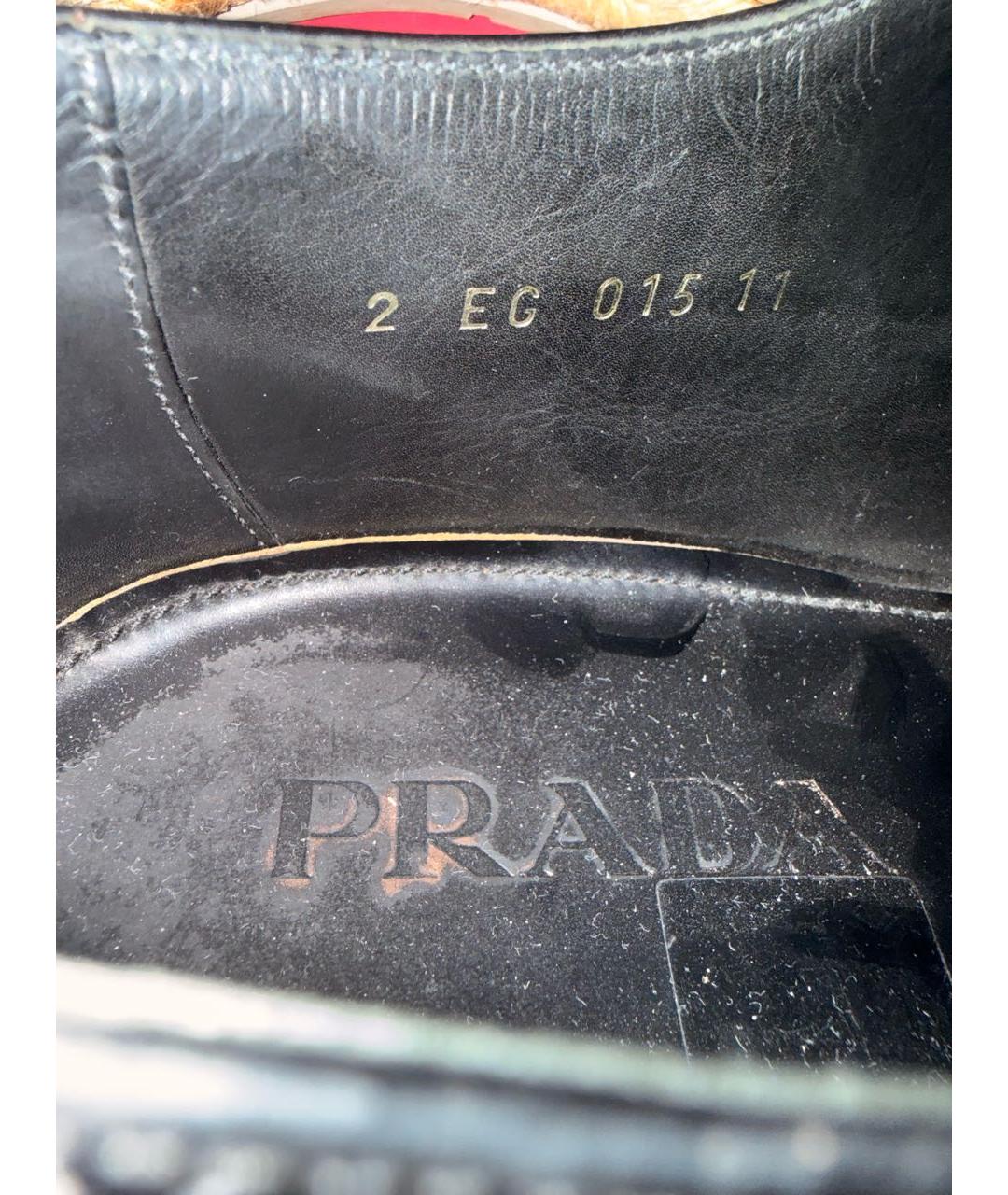 PRADA Черные кожаные эспадрильи, фото 5