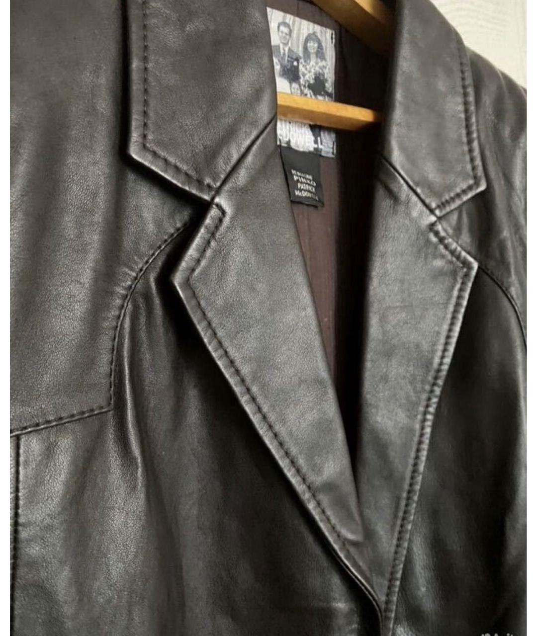 PINKO Коричневый кожаный жакет/пиджак, фото 7
