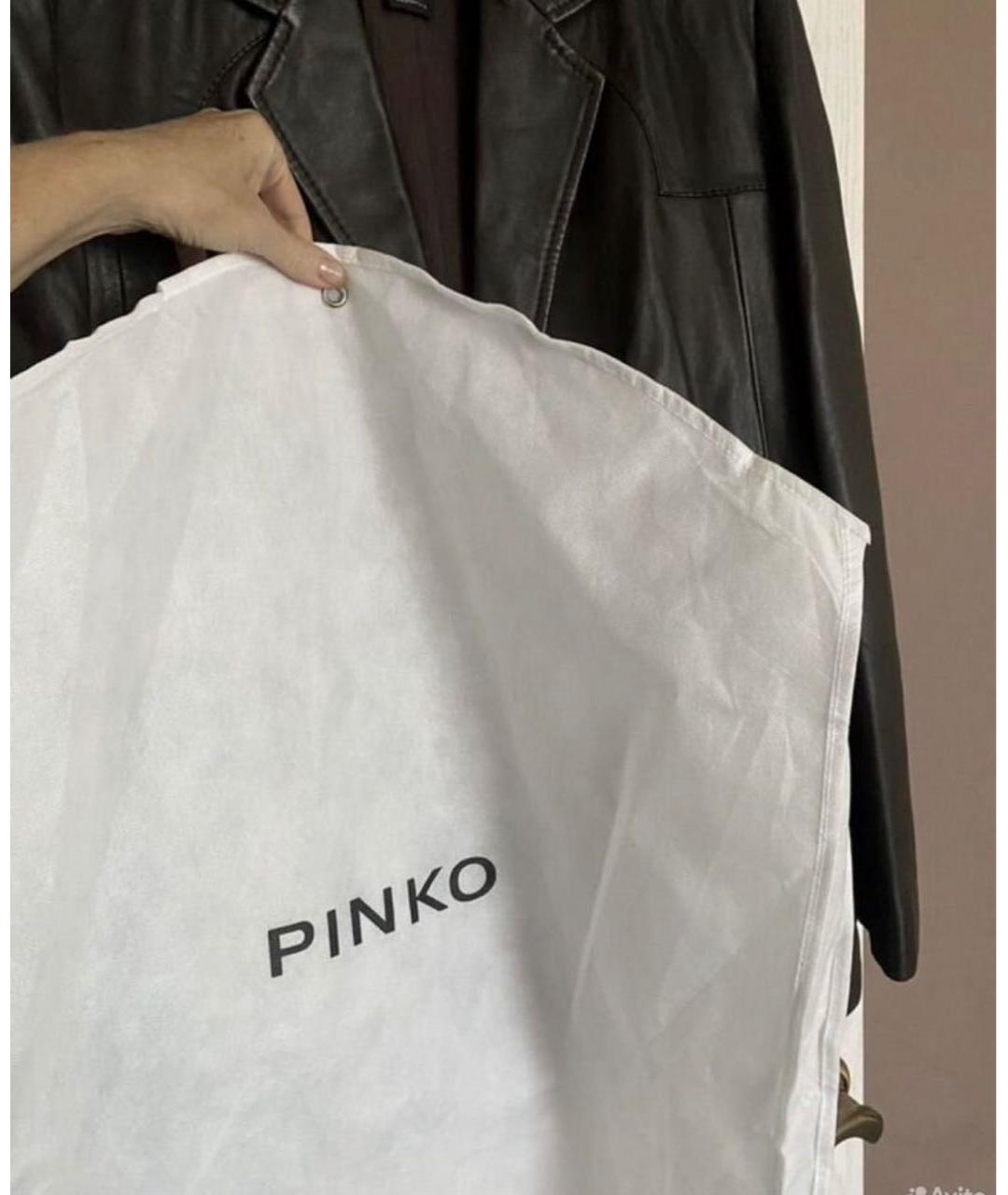 PINKO Коричневый кожаный жакет/пиджак, фото 8