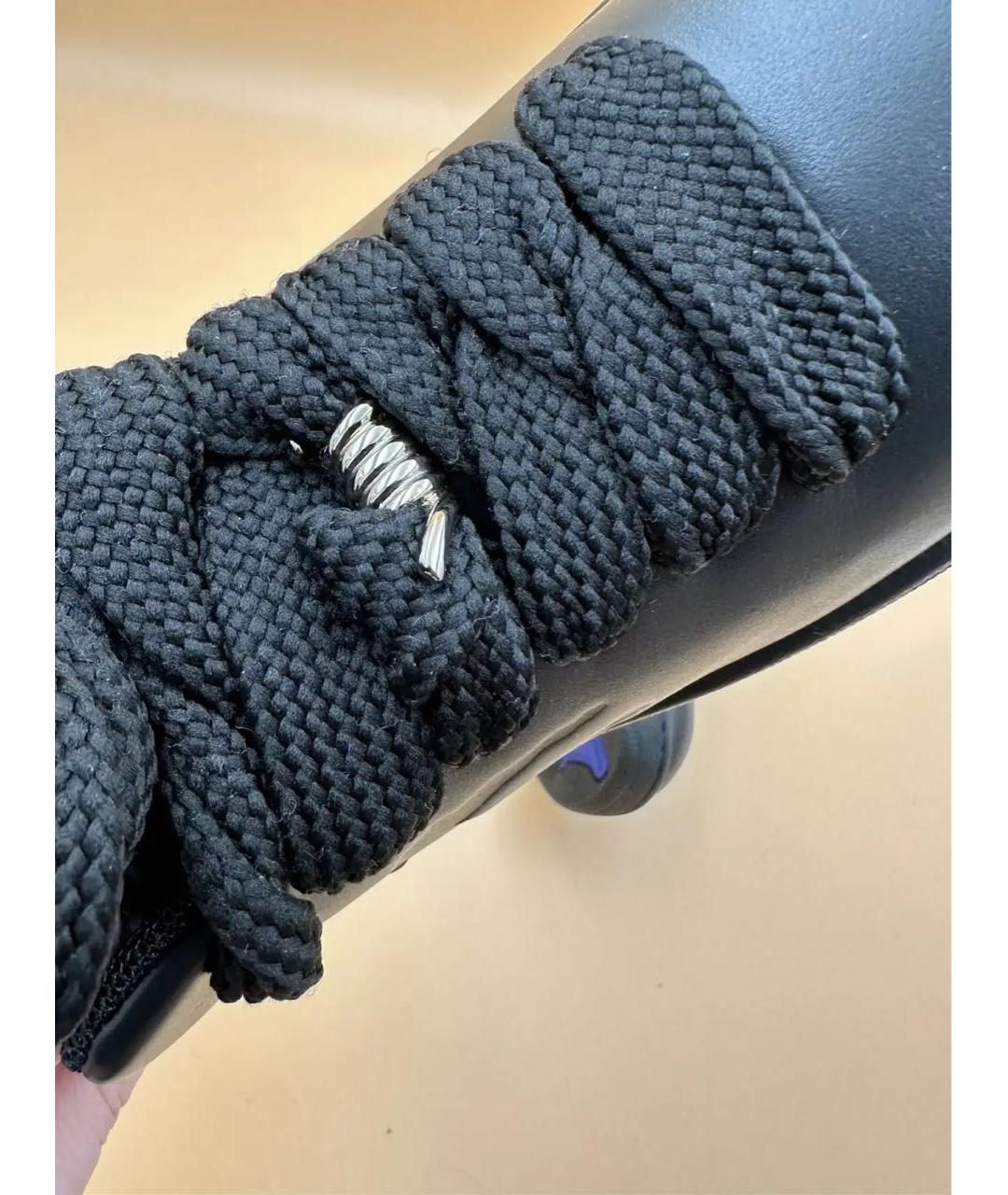 BURBERRY Черные кожаные кеды, фото 7