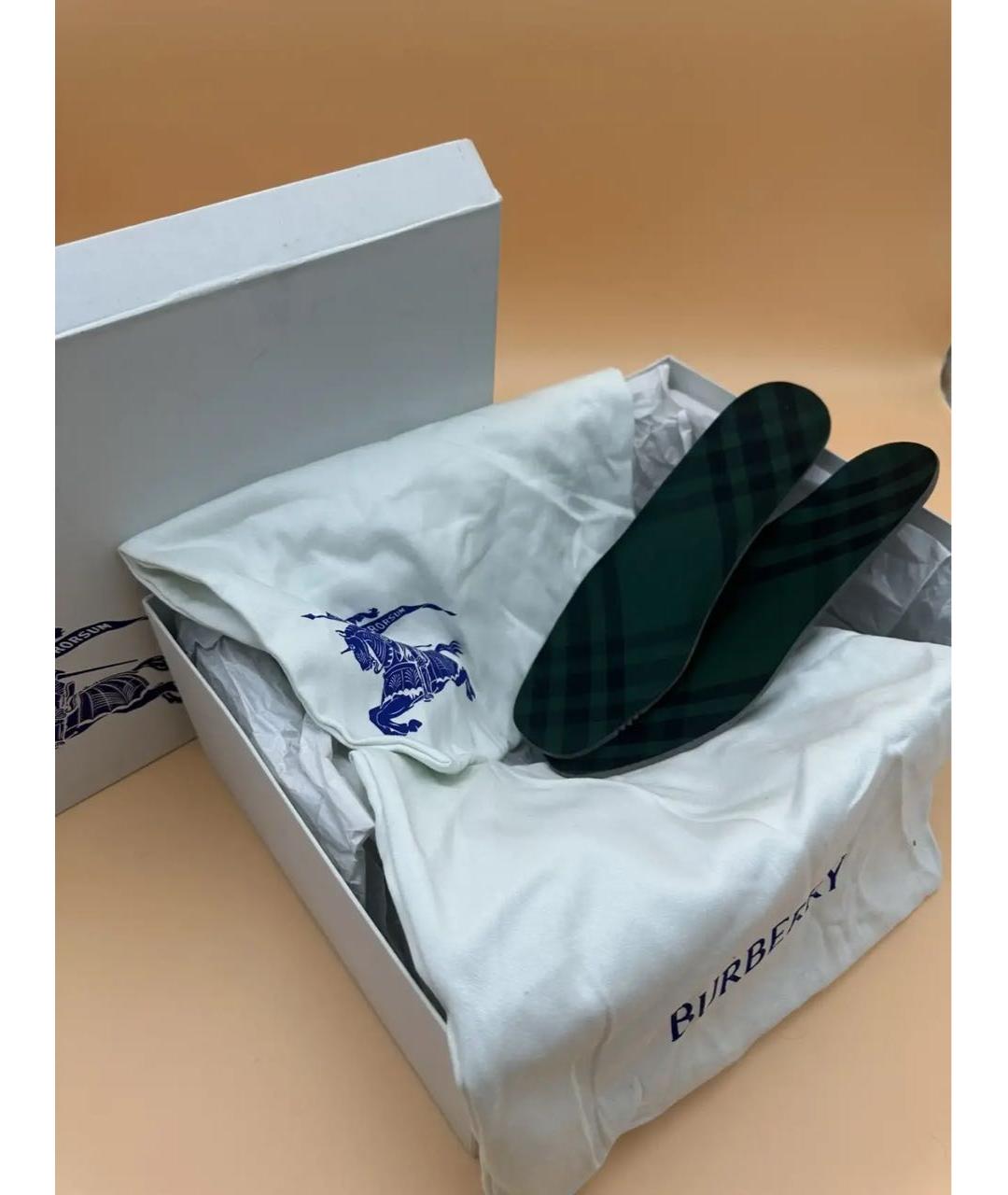 BURBERRY Черные кожаные кеды, фото 6