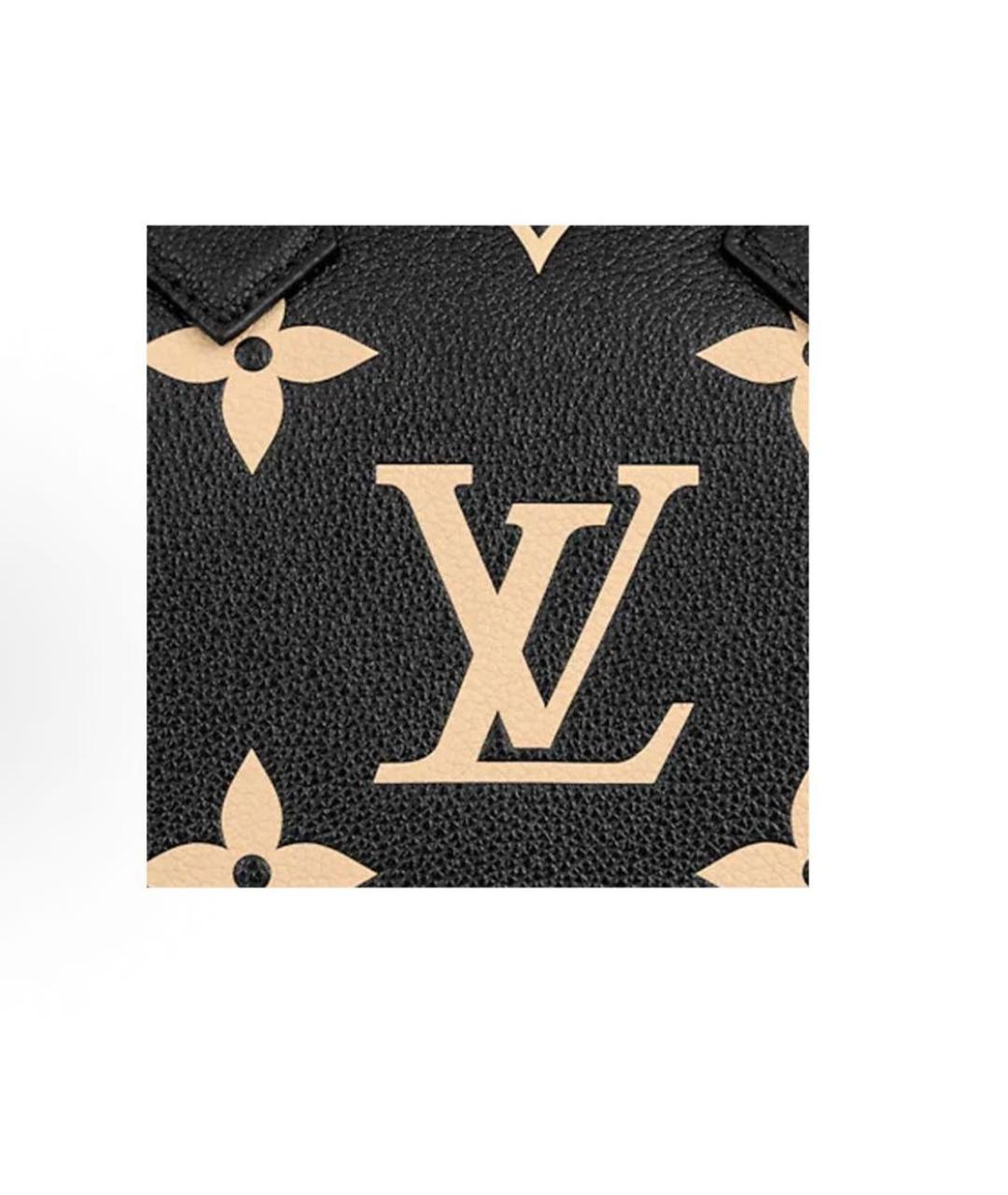 LOUIS VUITTON Черная кожаная сумка через плечо, фото 5
