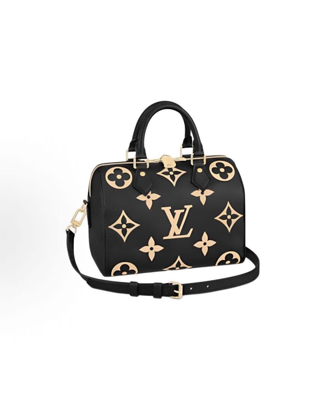 LOUIS VUITTON Черная кожаная сумка через плечо, фото 3