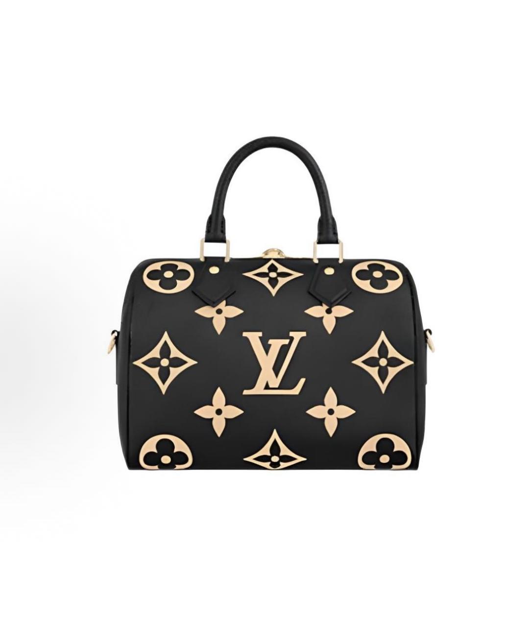 LOUIS VUITTON Черная кожаная сумка через плечо, фото 6