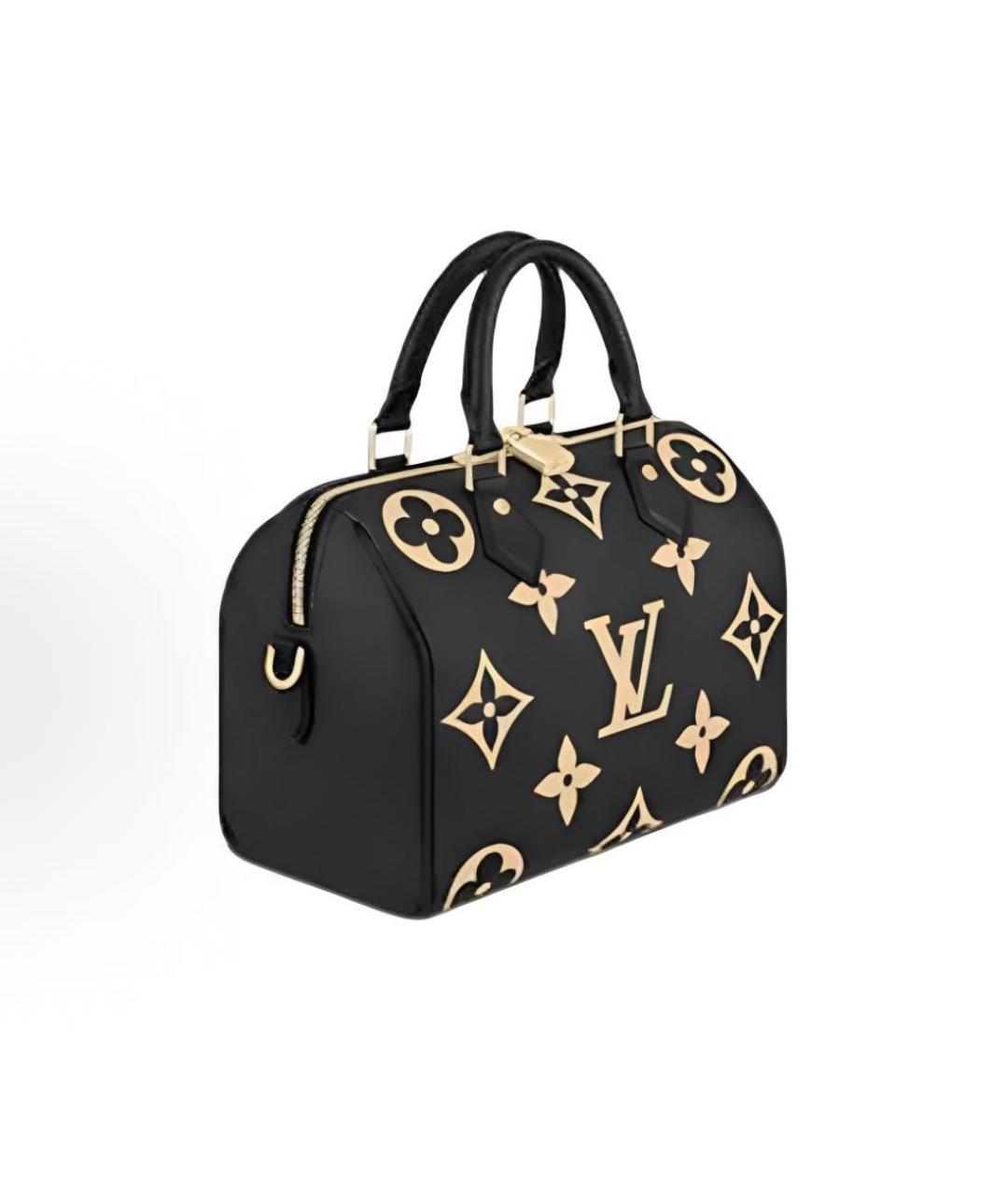 LOUIS VUITTON Черная кожаная сумка через плечо, фото 2