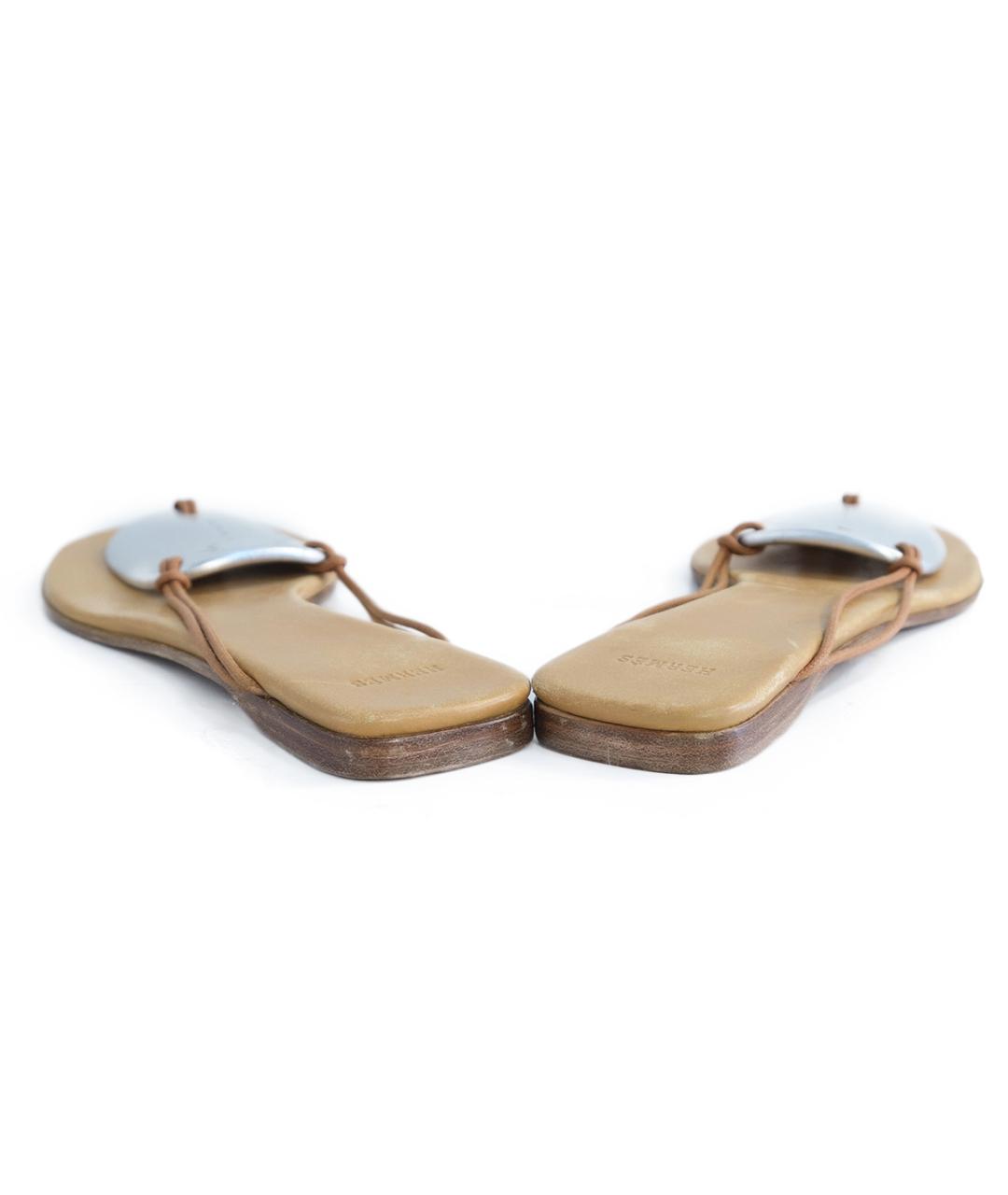 HERMES Кожаные шлепанцы, фото 5