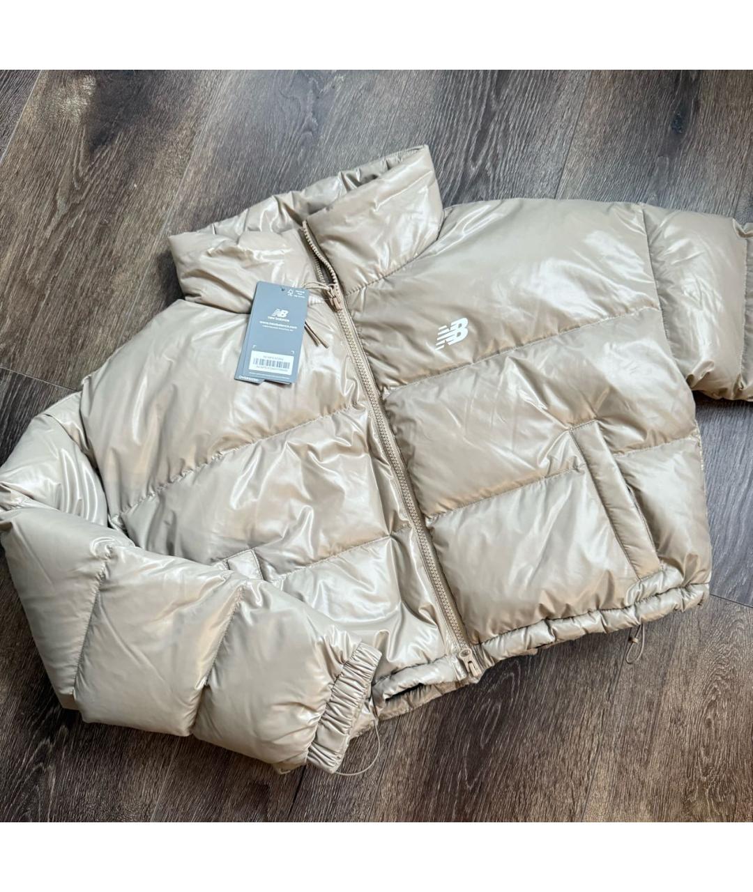 NEW BALANCE Бежевый пуховик, фото 3