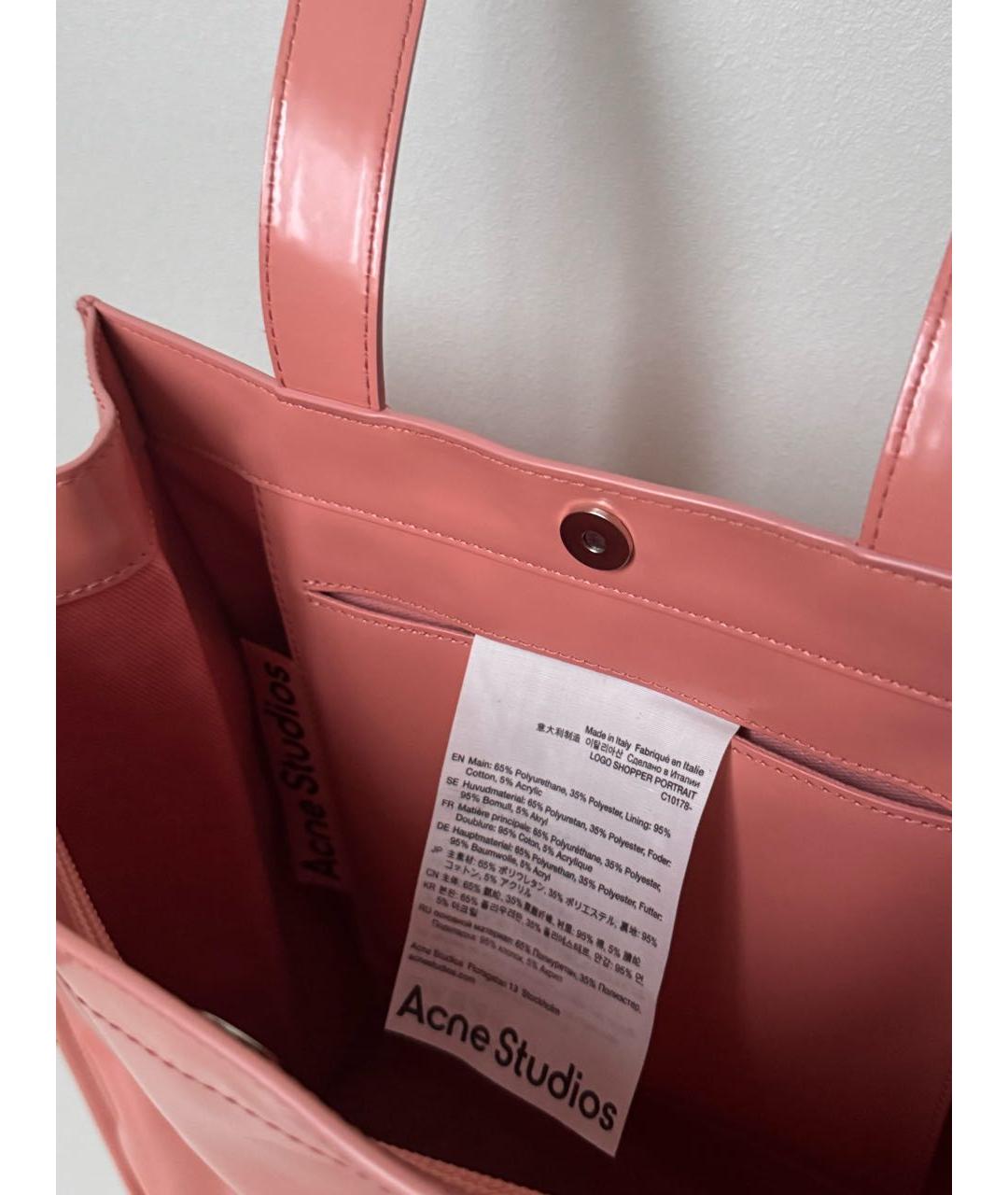 ACNE STUDIOS Коралловая сумка тоут, фото 4