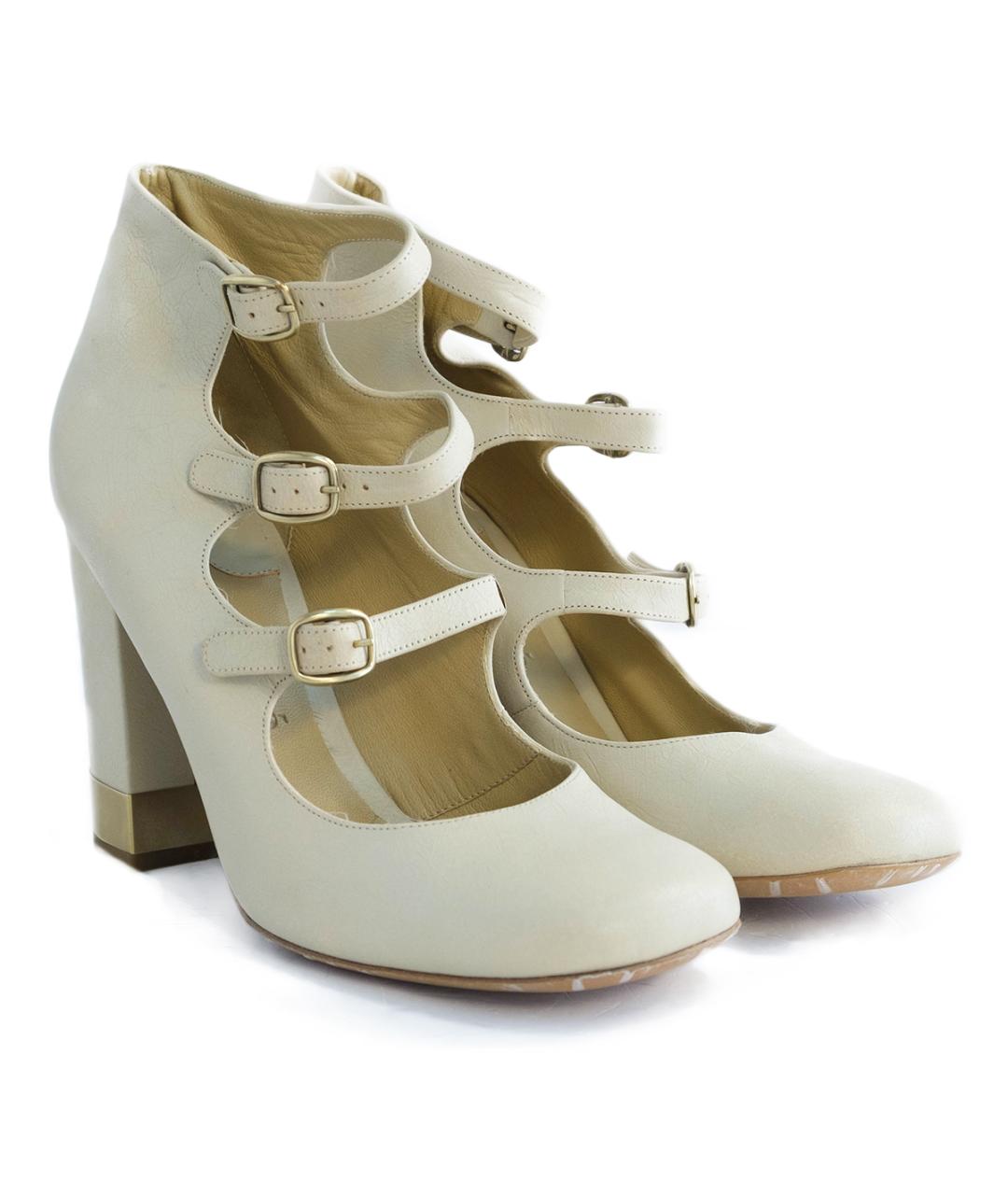 CHLOE Бежевые кожаные туфли, фото 2