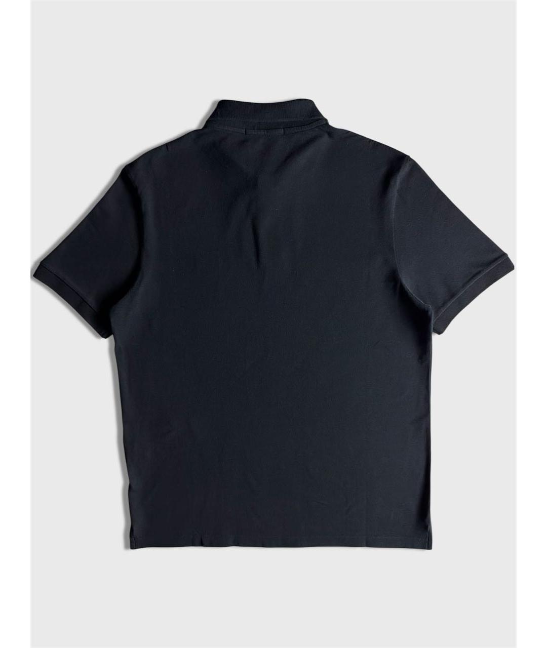 STONE ISLAND Темно-синее хлопковое поло с коротким рукавом, фото 2