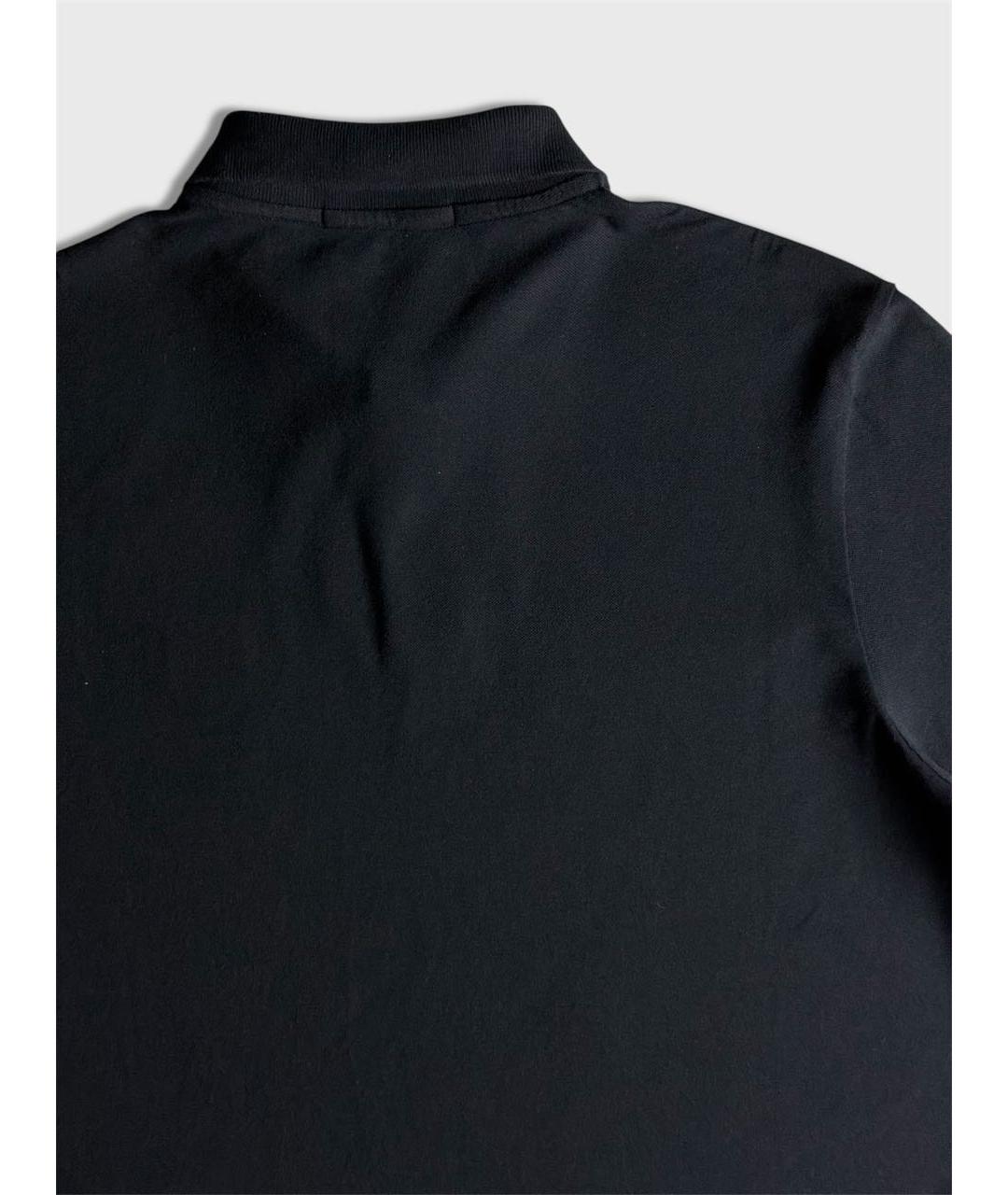 STONE ISLAND Темно-синее хлопковое поло с коротким рукавом, фото 4