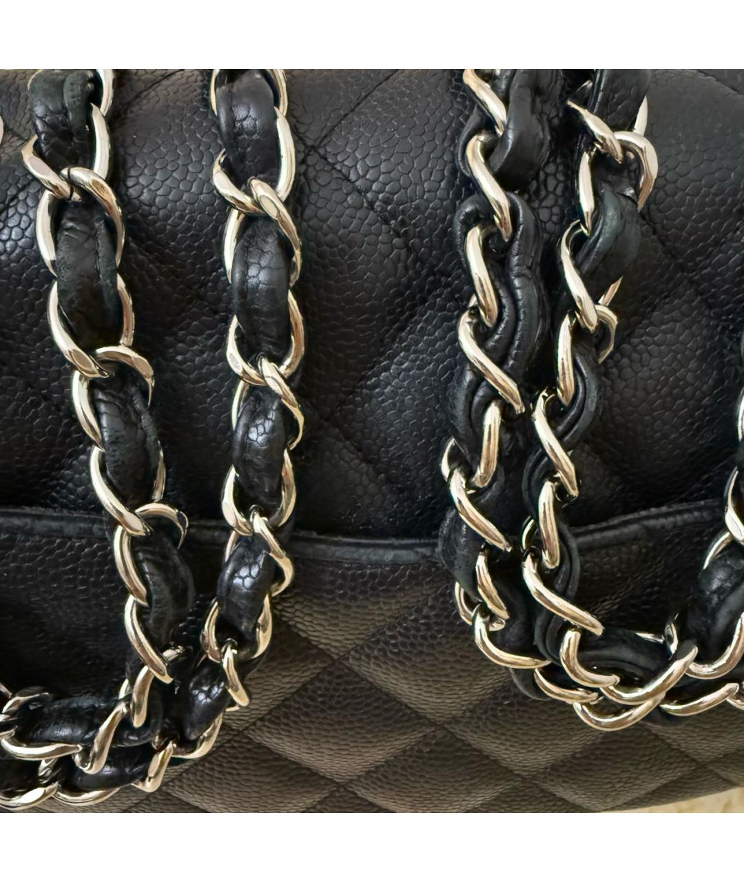 CHANEL Черная кожаная сумка через плечо, фото 8