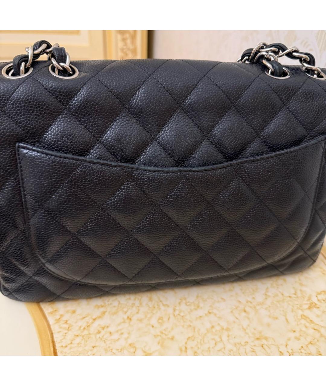 CHANEL Черная кожаная сумка через плечо, фото 6