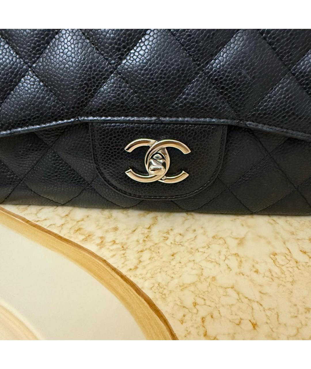 CHANEL Черная кожаная сумка через плечо, фото 7