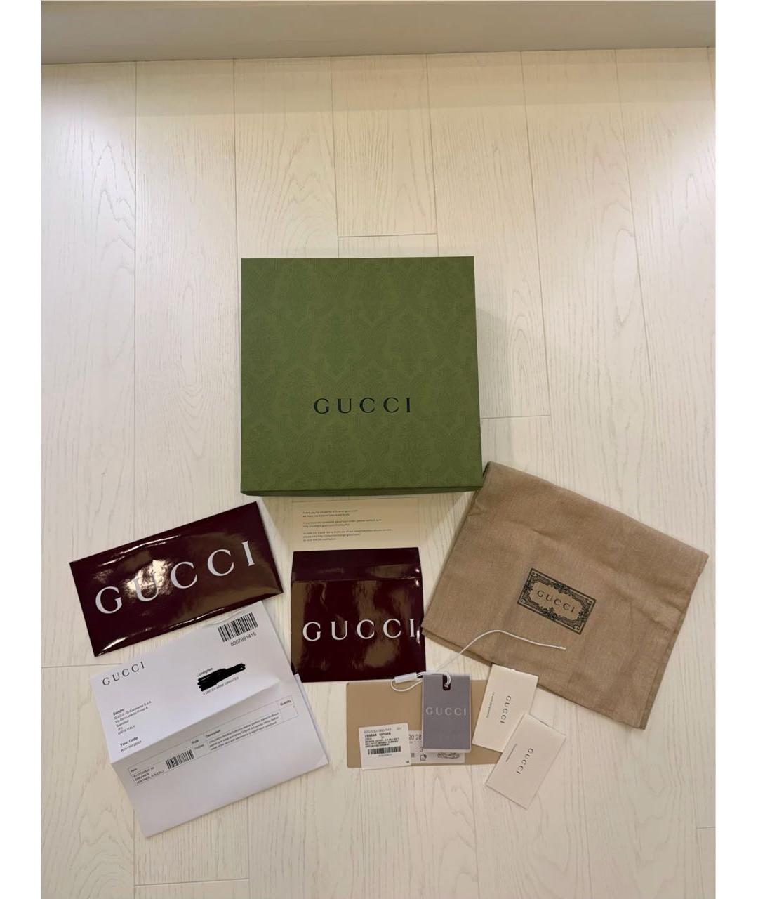 GUCCI Коричневые кожаные кеды, фото 8