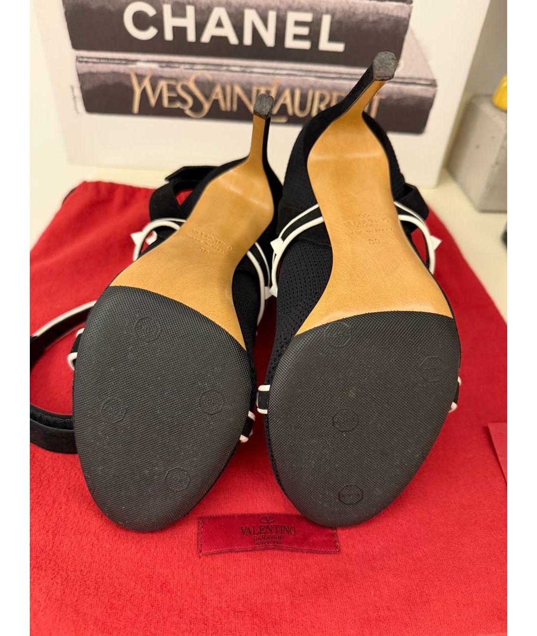 VALENTINO Черные текстильные ботильоны, фото 3