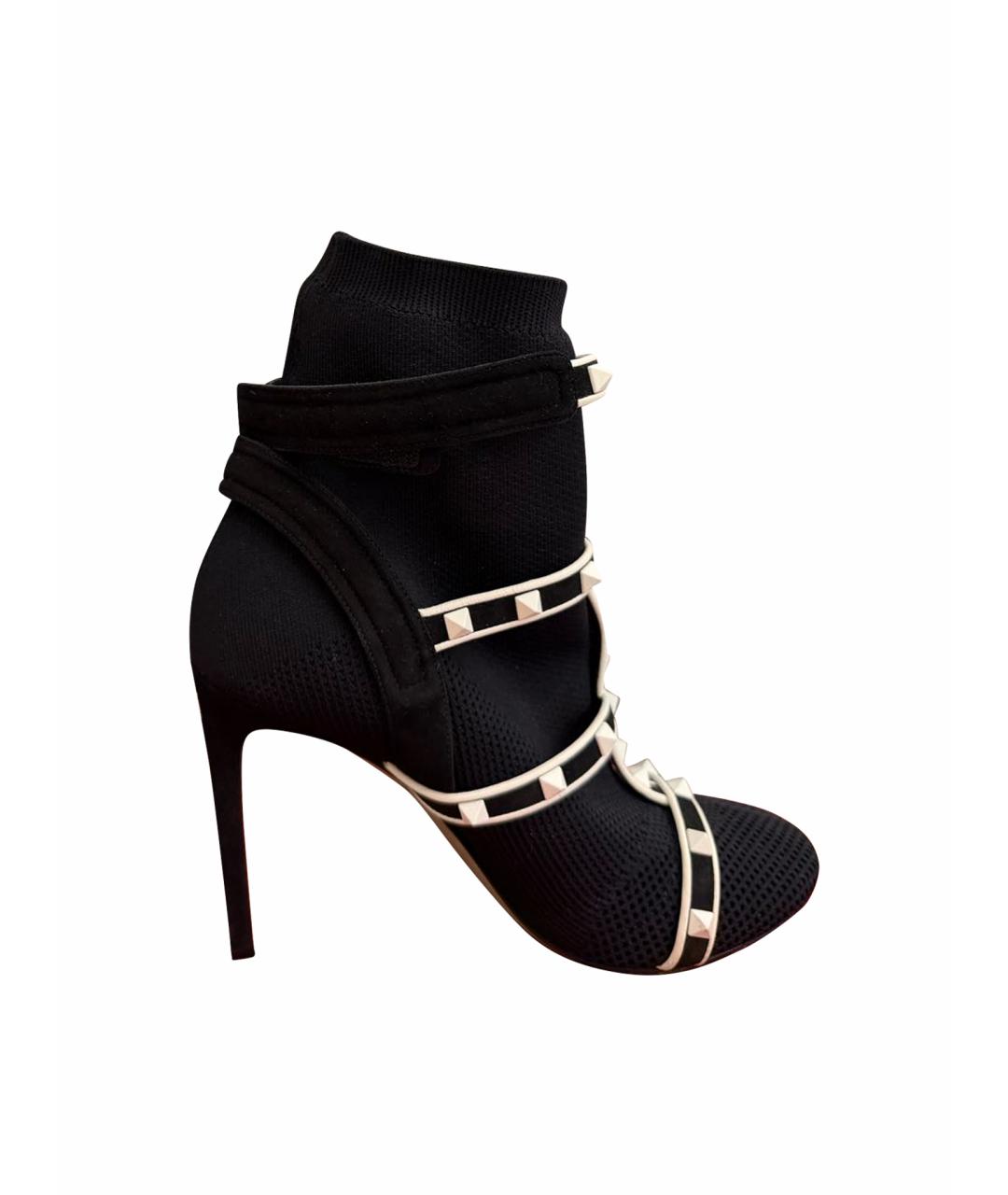 VALENTINO Черные текстильные ботильоны, фото 1