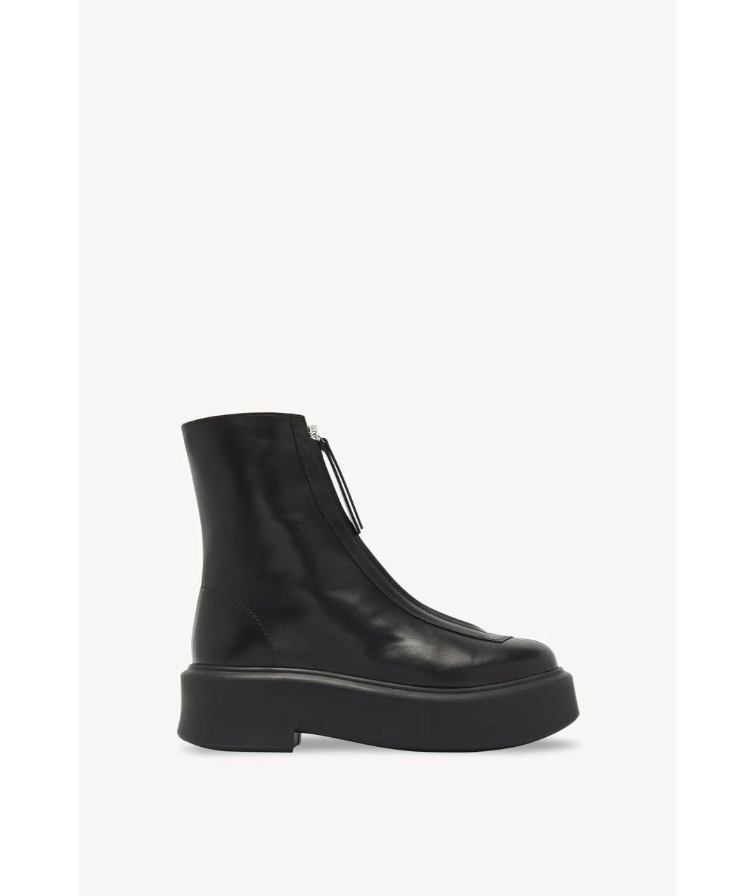 THE ROW Черные кожаные ботинки, фото 9