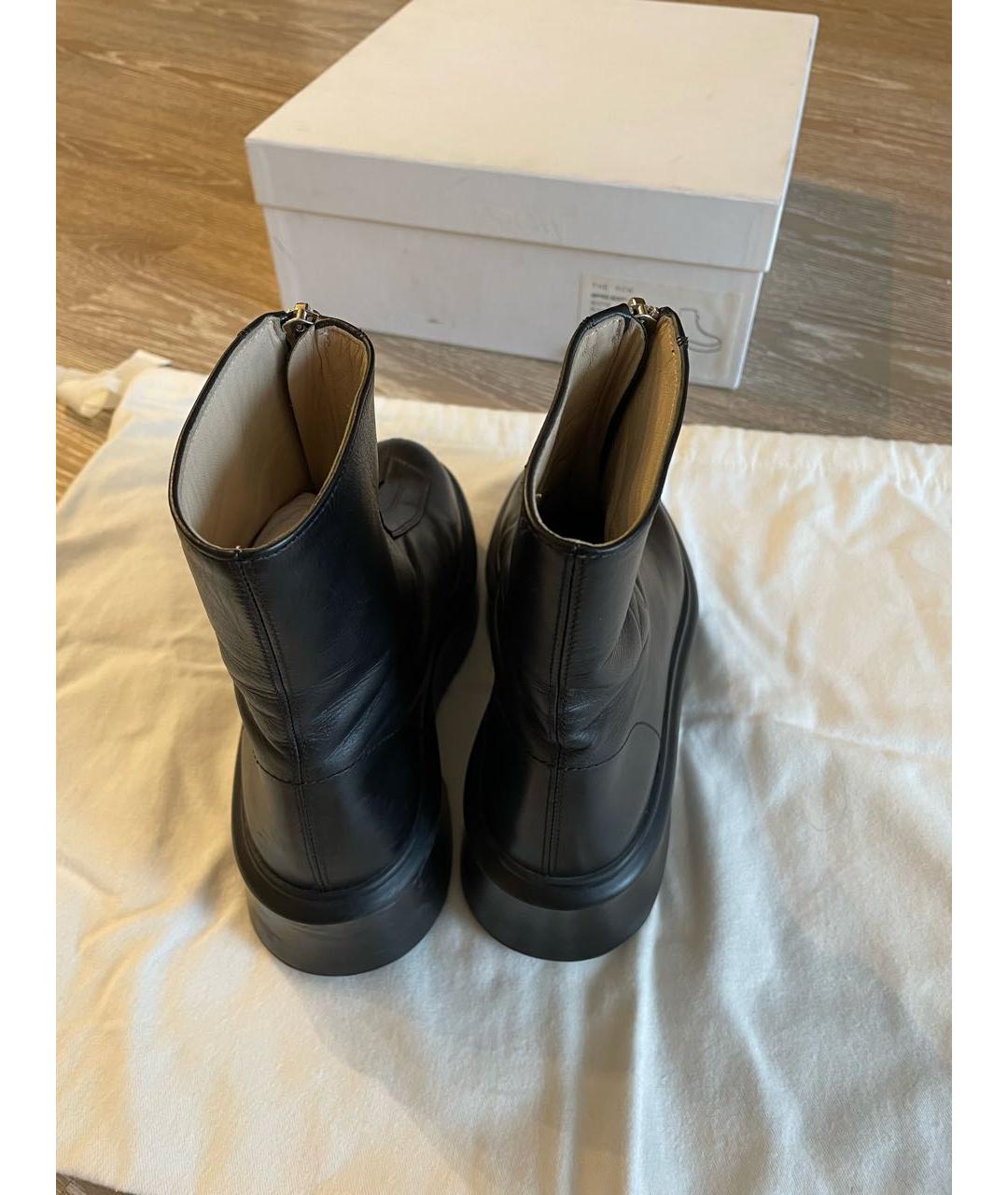 THE ROW Черные кожаные ботинки, фото 4