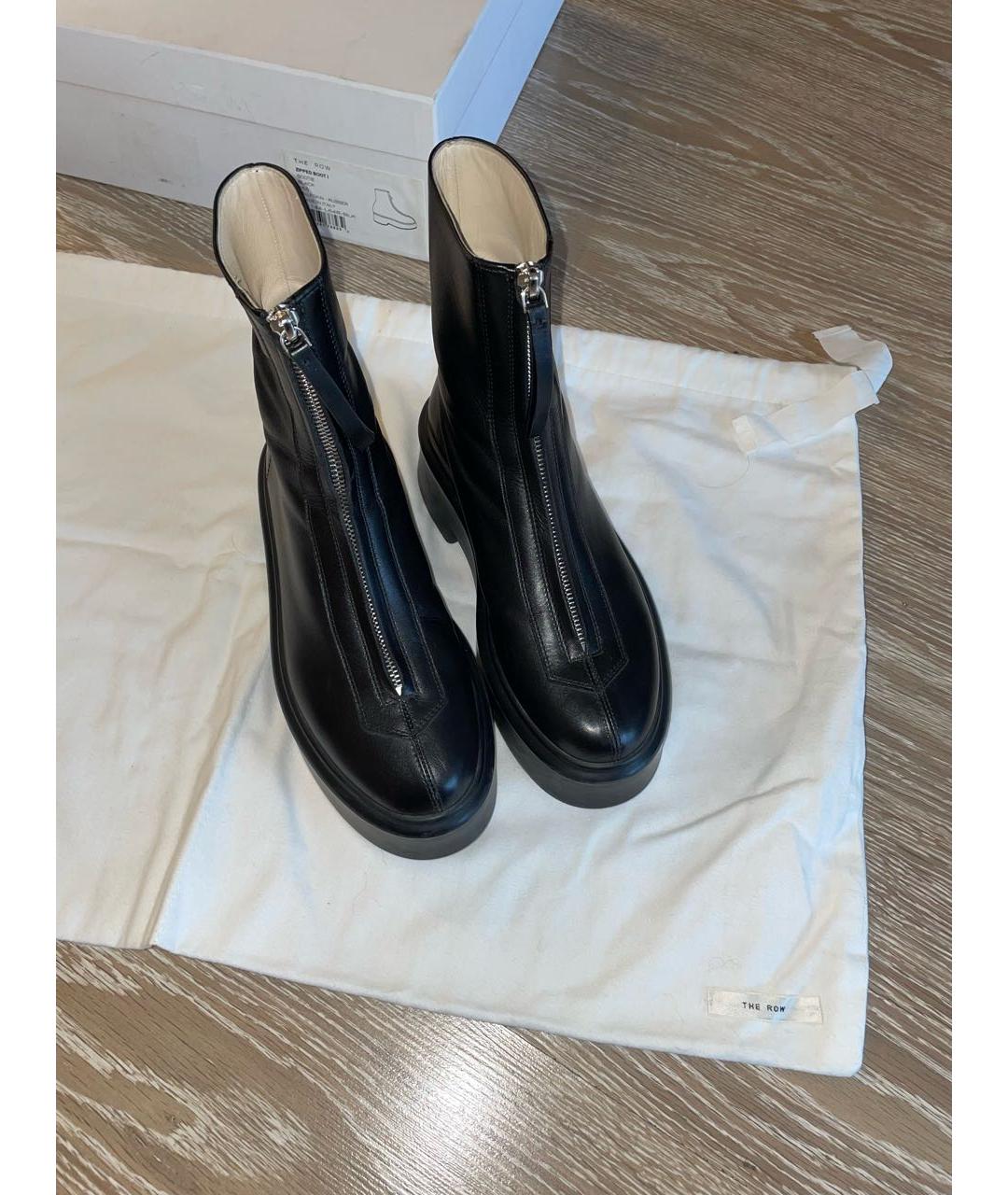 THE ROW Черные кожаные ботинки, фото 2