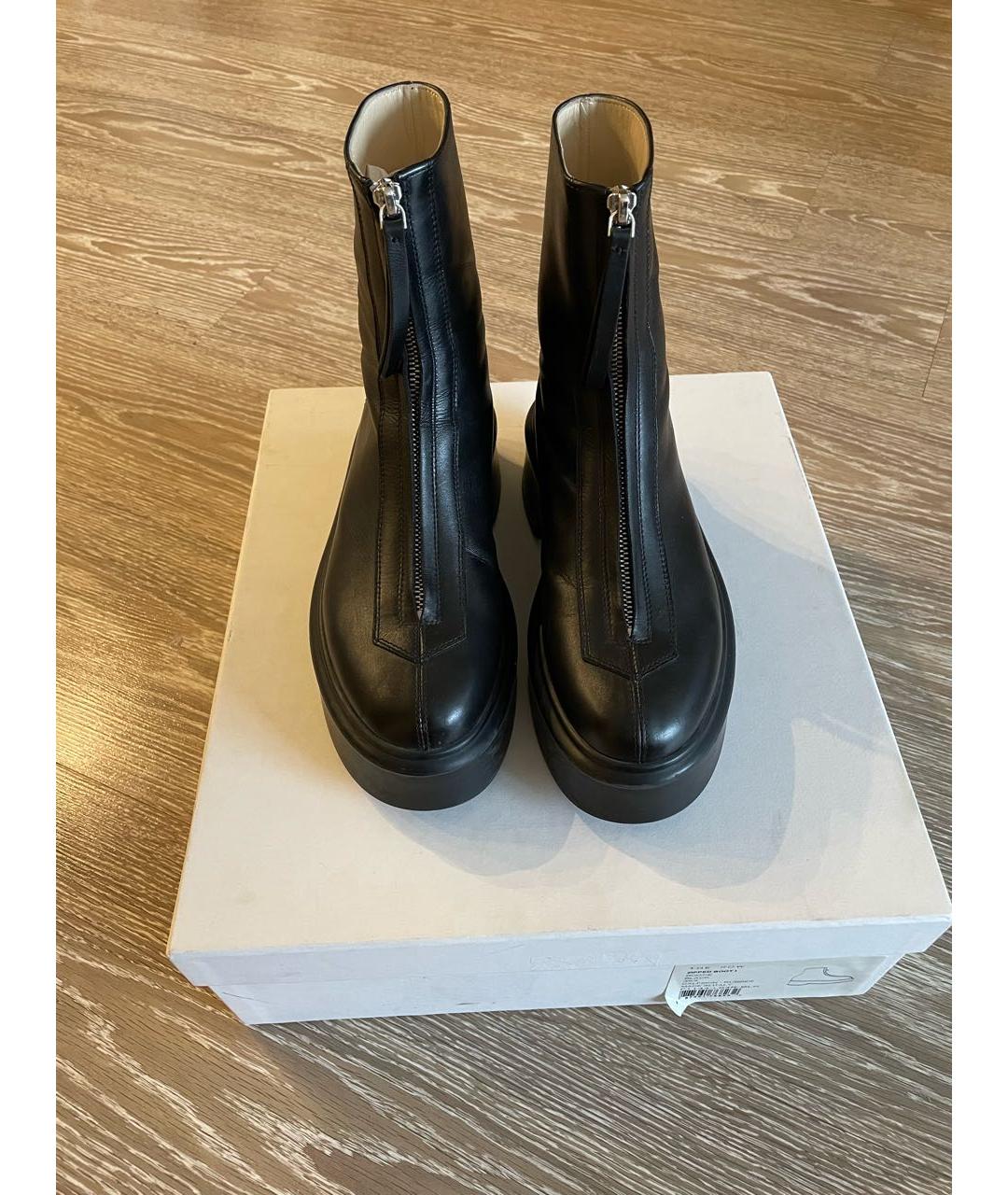 THE ROW Черные кожаные ботинки, фото 3