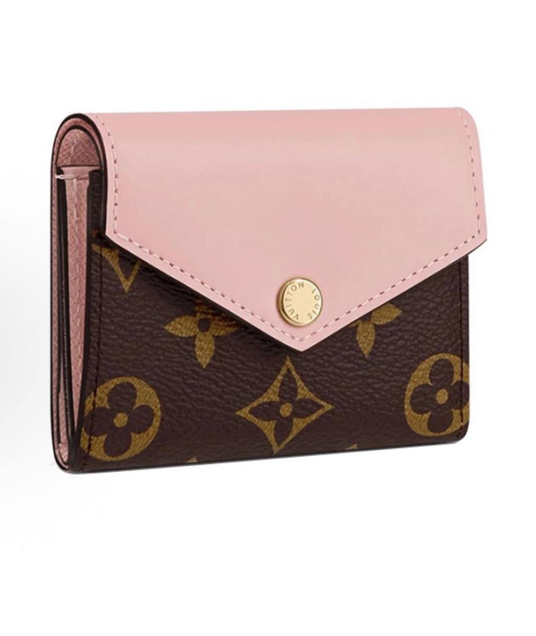 LOUIS VUITTON Коричневый кожаный кошелек, фото 7