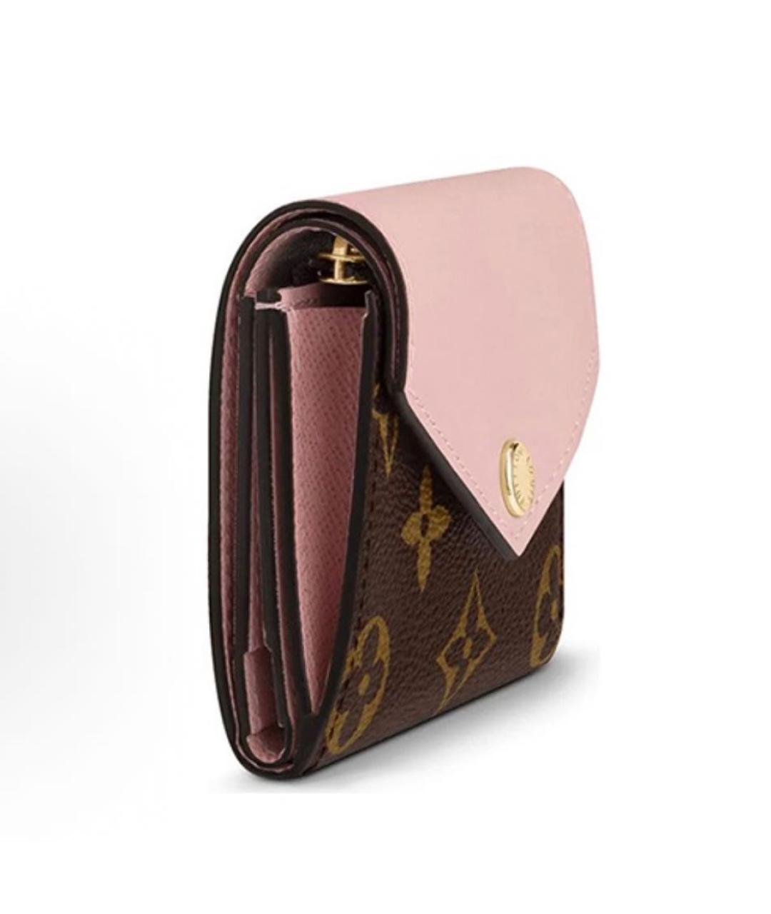 LOUIS VUITTON Коричневый кожаный кошелек, фото 4