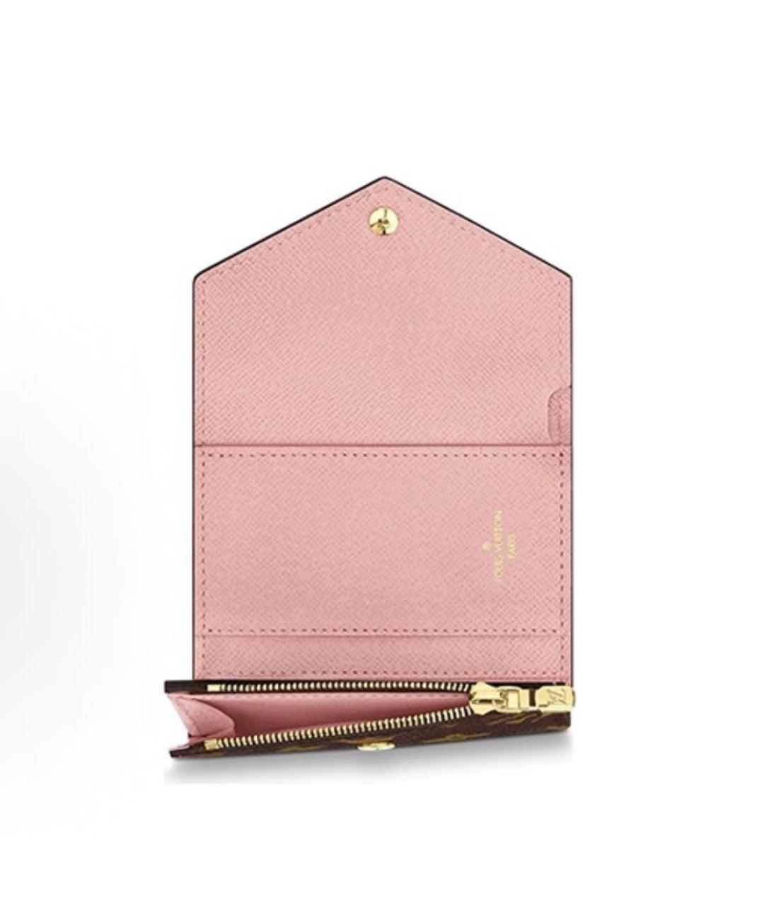 LOUIS VUITTON Коричневый кожаный кошелек, фото 5