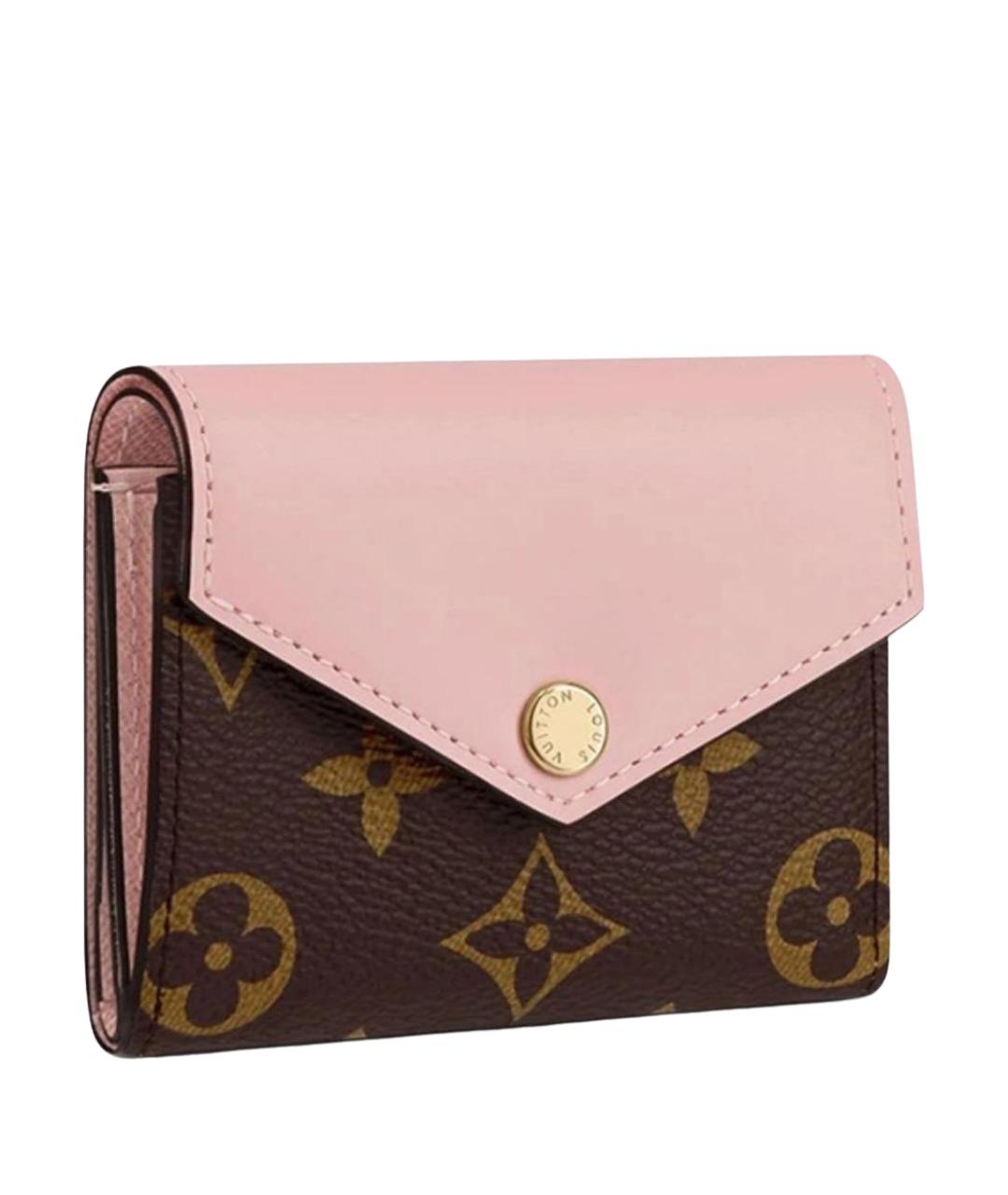 LOUIS VUITTON Коричневый кожаный кошелек, фото 1