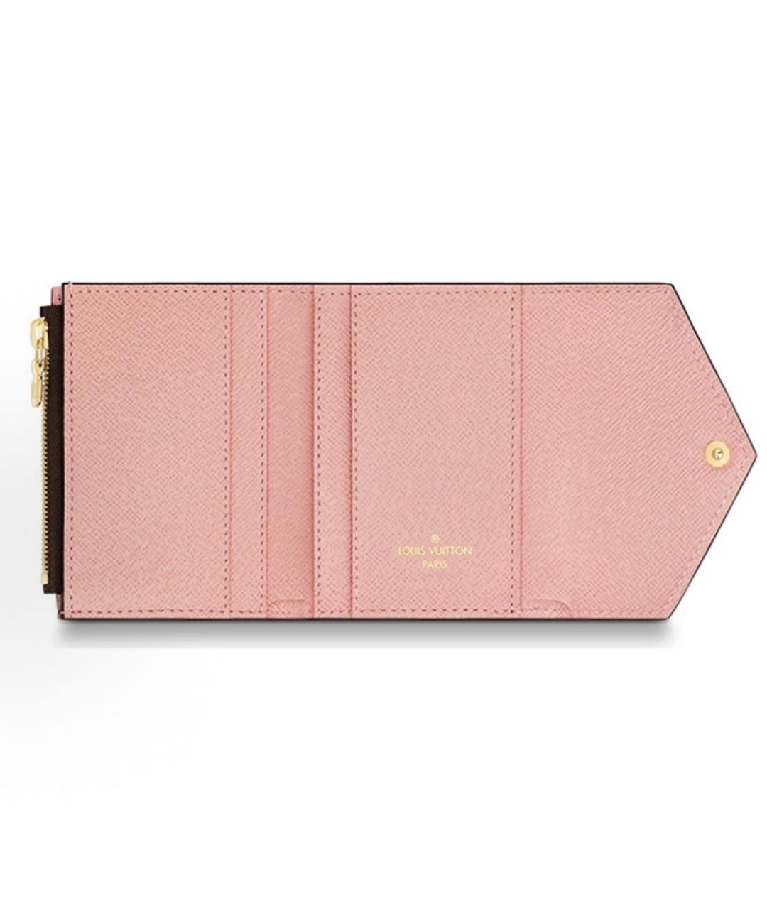 LOUIS VUITTON Коричневый кожаный кошелек, фото 3