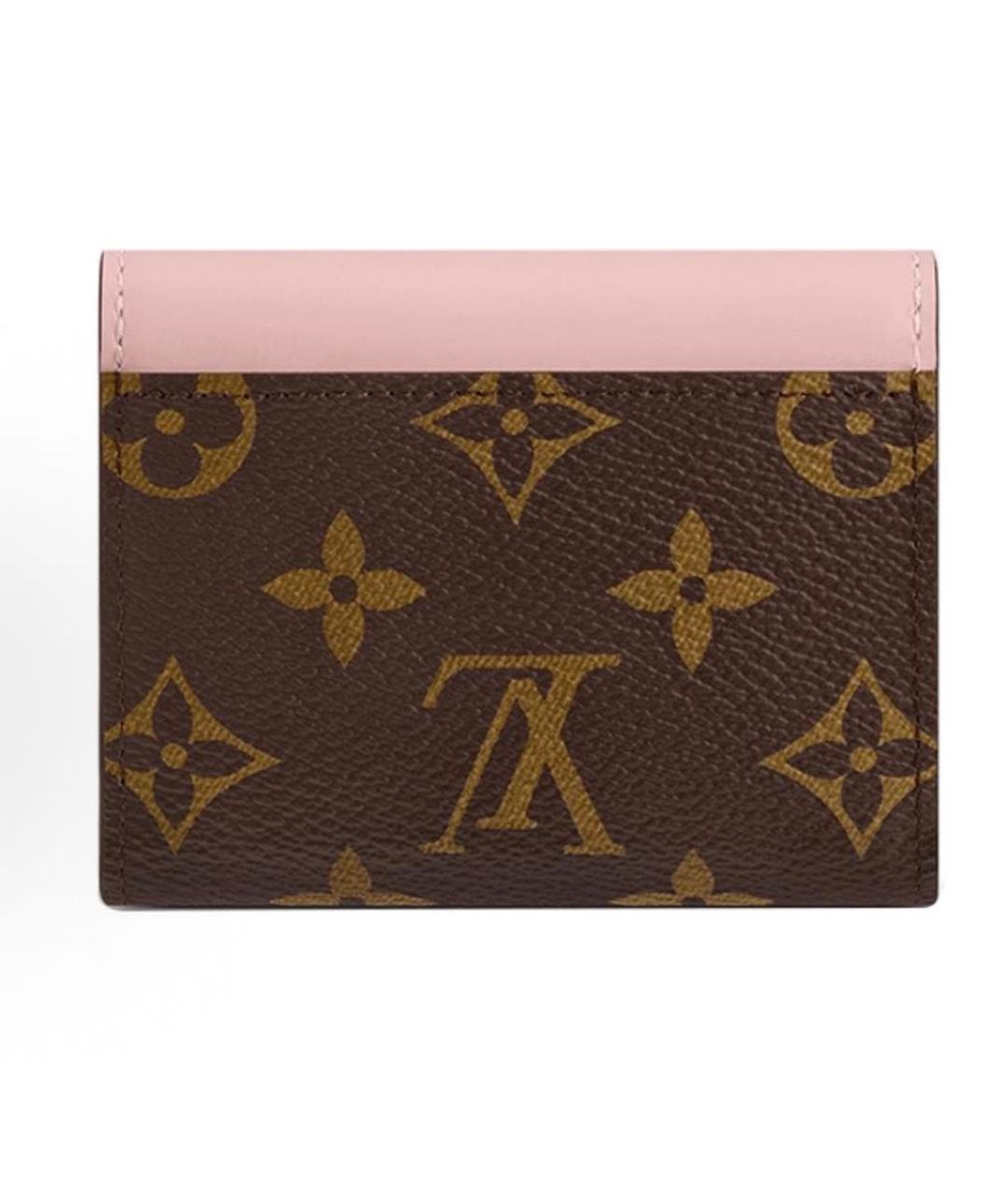 LOUIS VUITTON Коричневый кожаный кошелек, фото 2