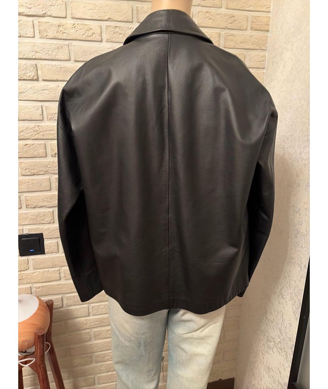 PRADA Черная кожаная куртка, фото 2