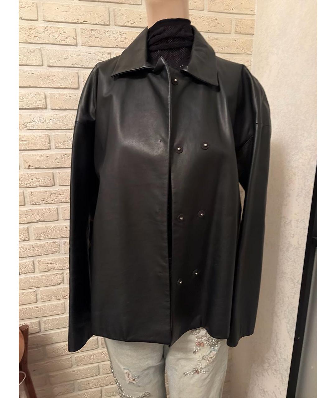 PRADA Черная кожаная куртка, фото 5