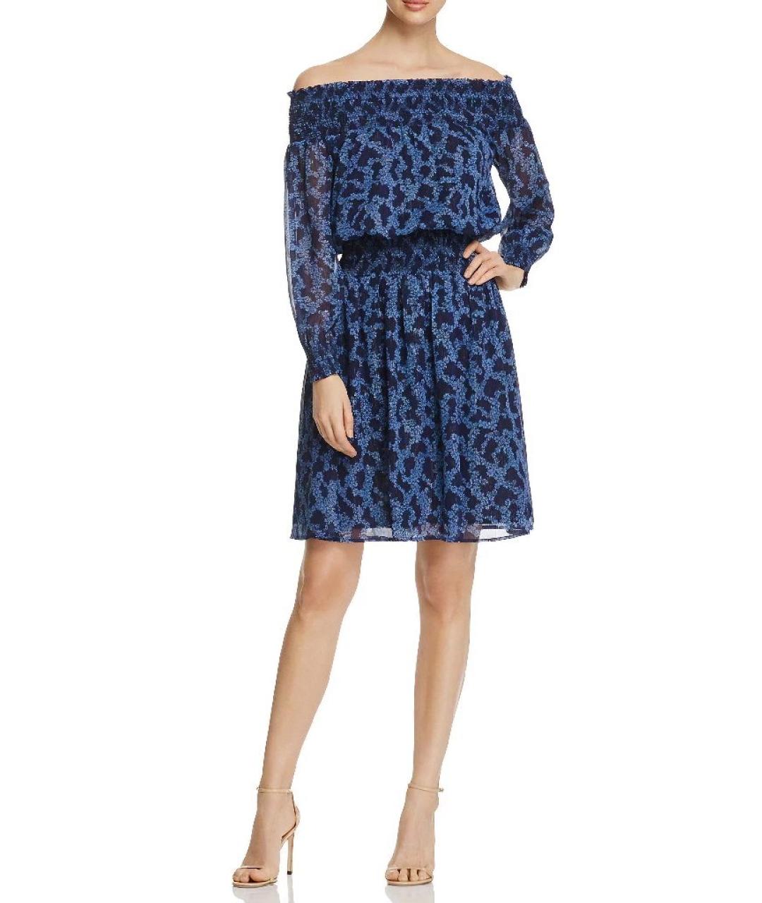 MICHAEL KORS Темно-синее полиэстеровое повседневное платье, фото 9