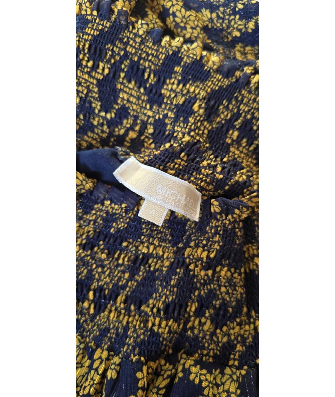 MICHAEL KORS Темно-синее полиэстеровое повседневное платье, фото 3