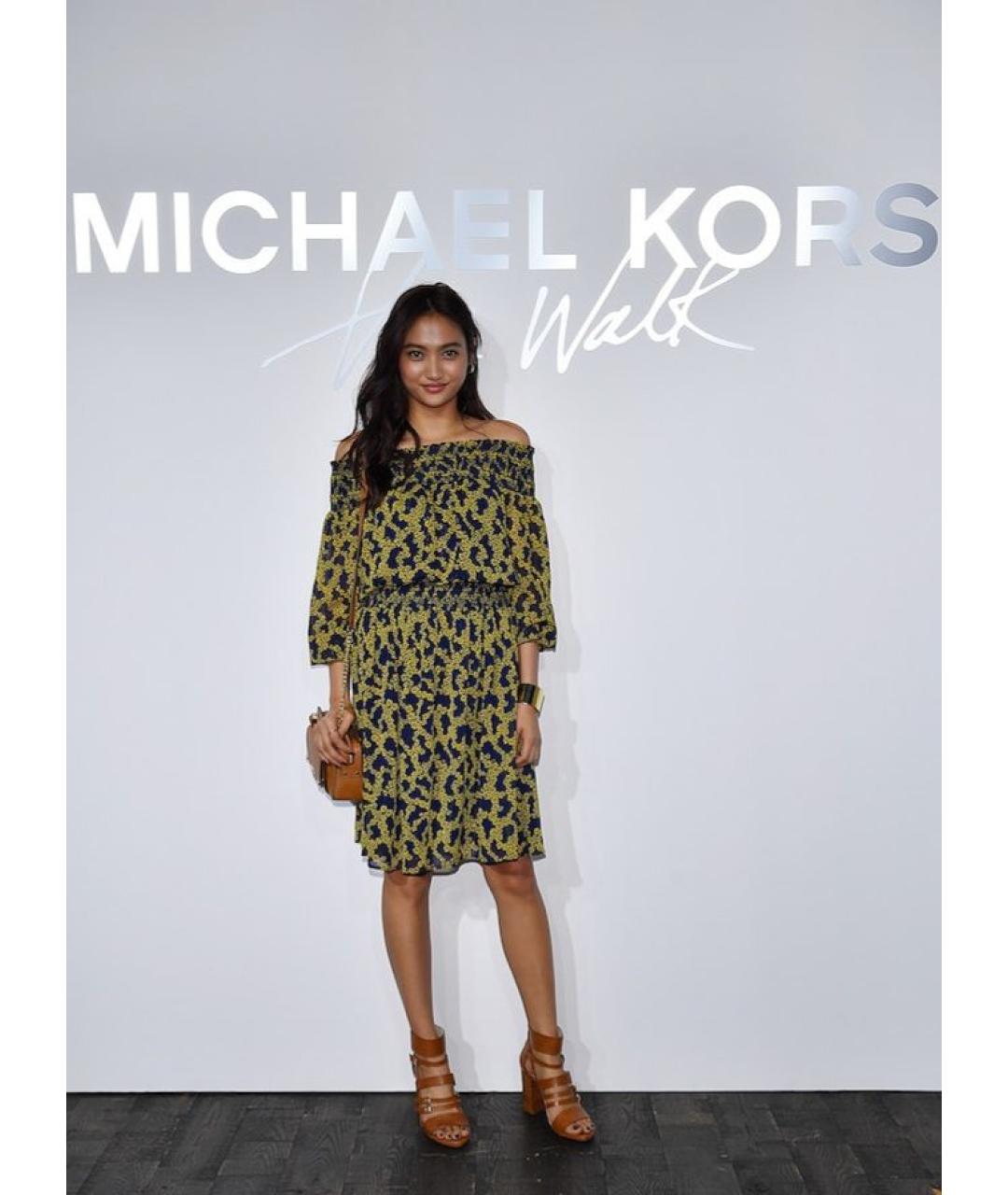 MICHAEL KORS Темно-синее полиэстеровое повседневное платье, фото 7