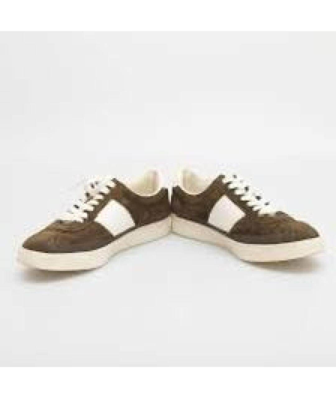 TOM FORD Хаки замшевые кеды, фото 3