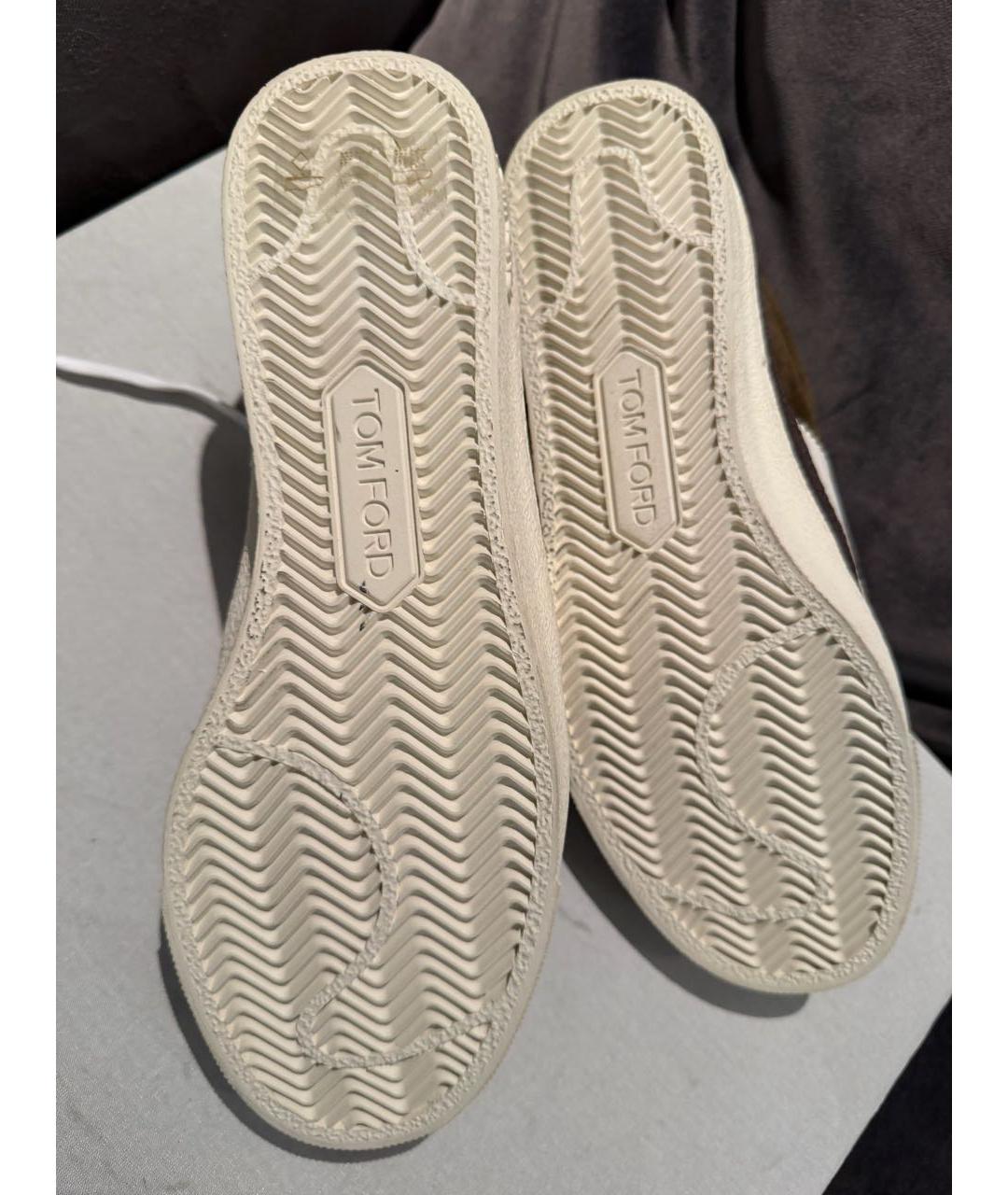 TOM FORD Хаки замшевые кеды, фото 5