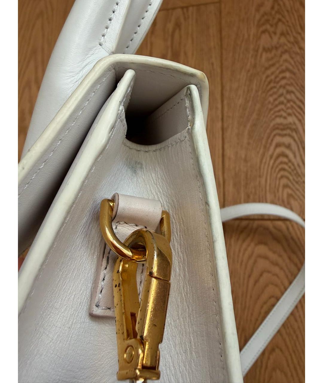 JACQUEMUS Белая кожаная сумка через плечо, фото 7