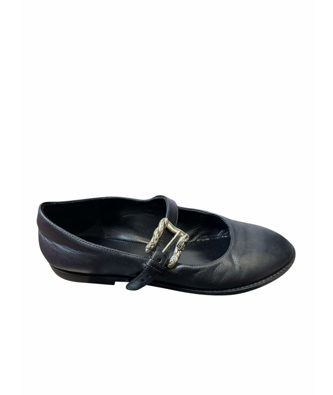 Enfants Riches Déprimés Черные кожаные балетки, фото 1