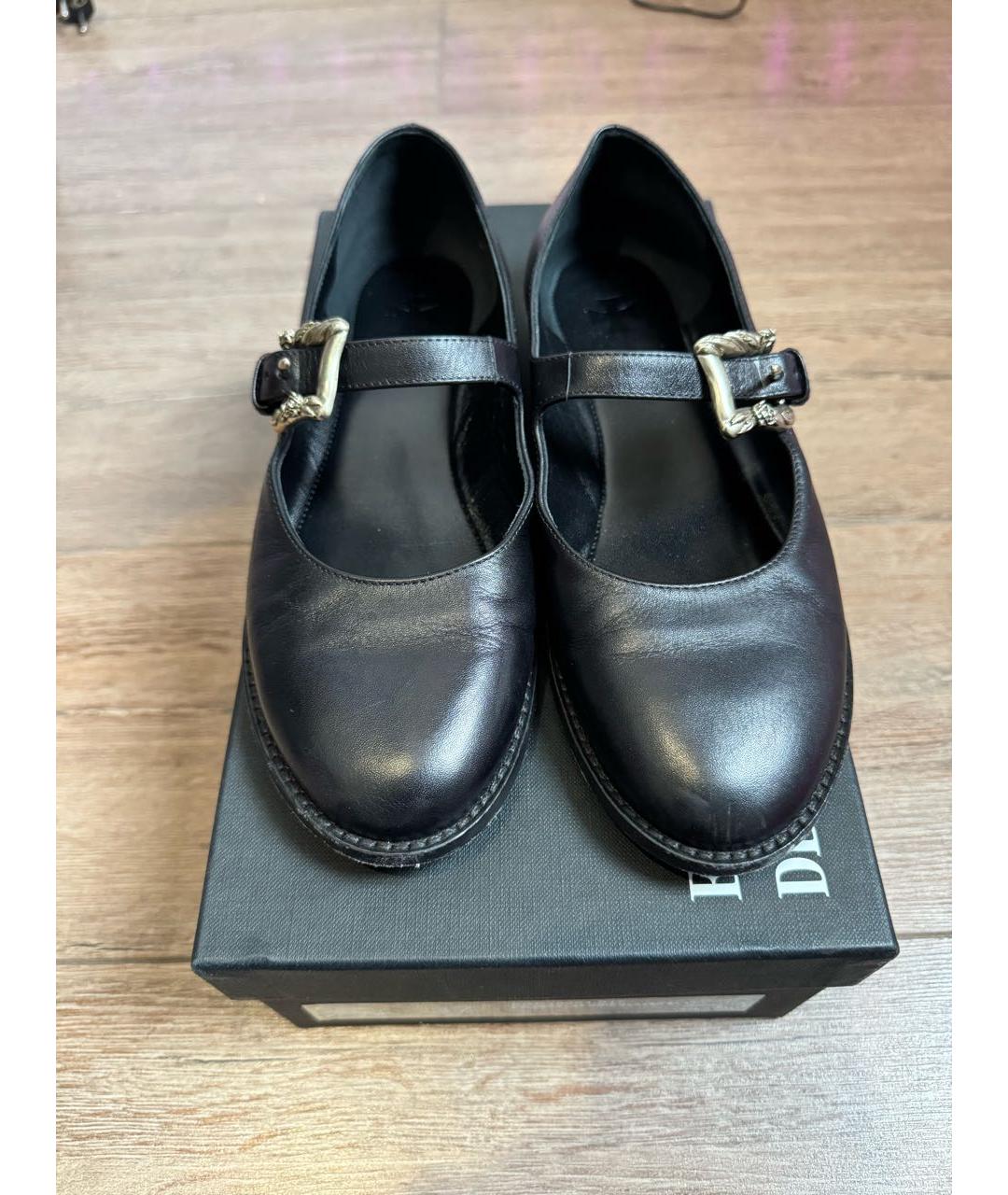 Enfants Riches Déprimés Черные кожаные балетки, фото 2