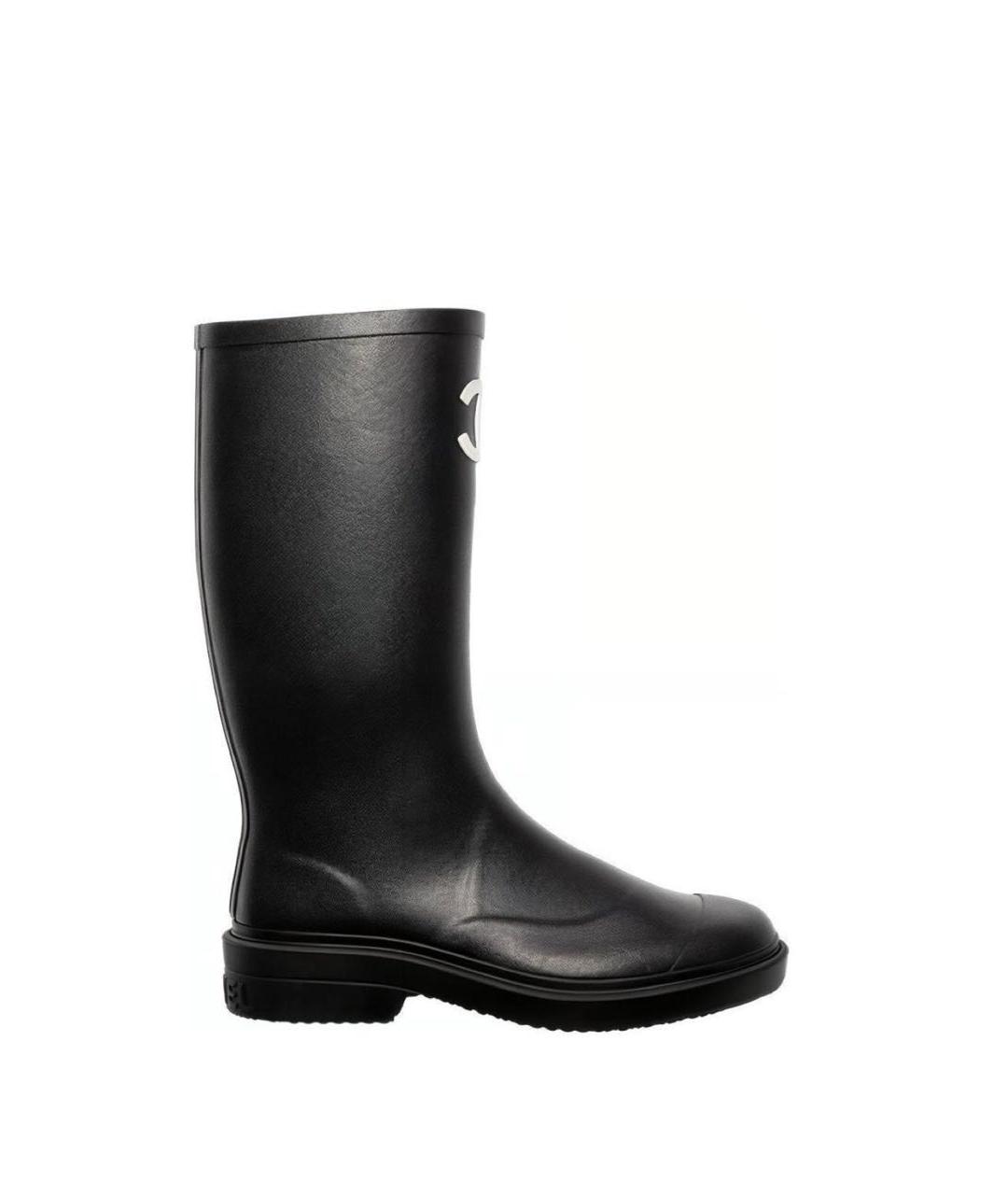 CHANEL Черные сапоги, фото 5