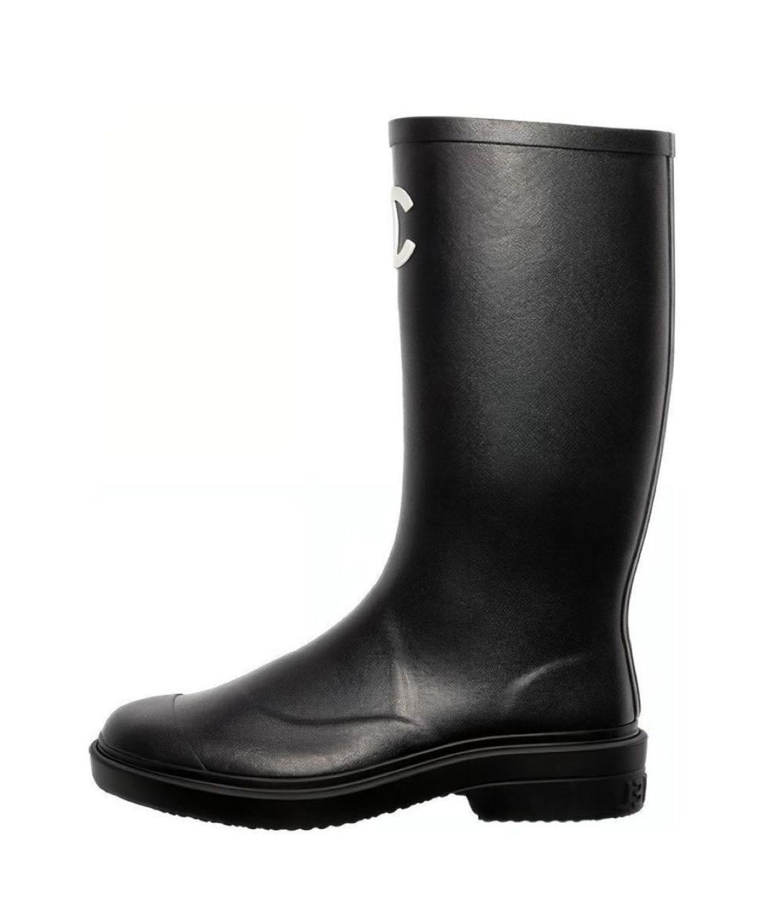 CHANEL Черные сапоги, фото 2