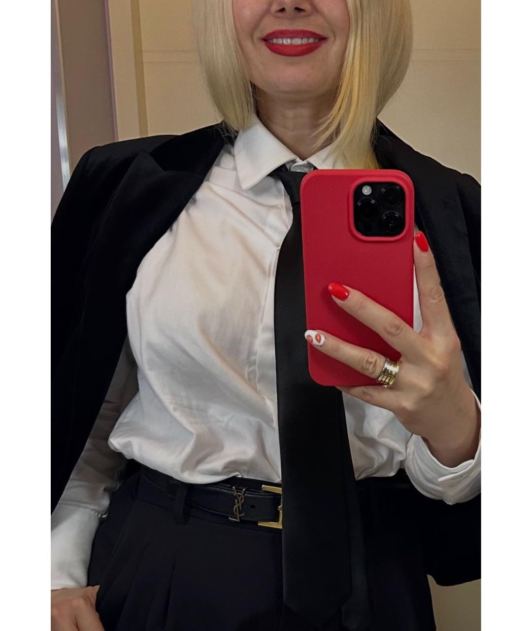 SAINT LAURENT Черный кожаный ремень, фото 4