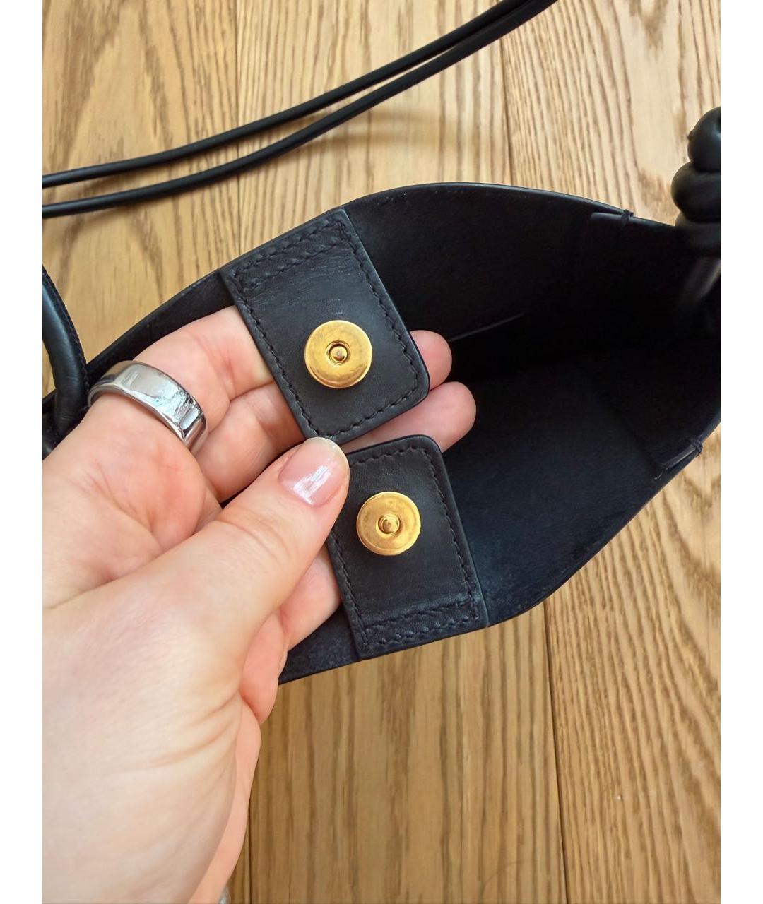 JIL SANDER Черная кожаная сумка через плечо, фото 5